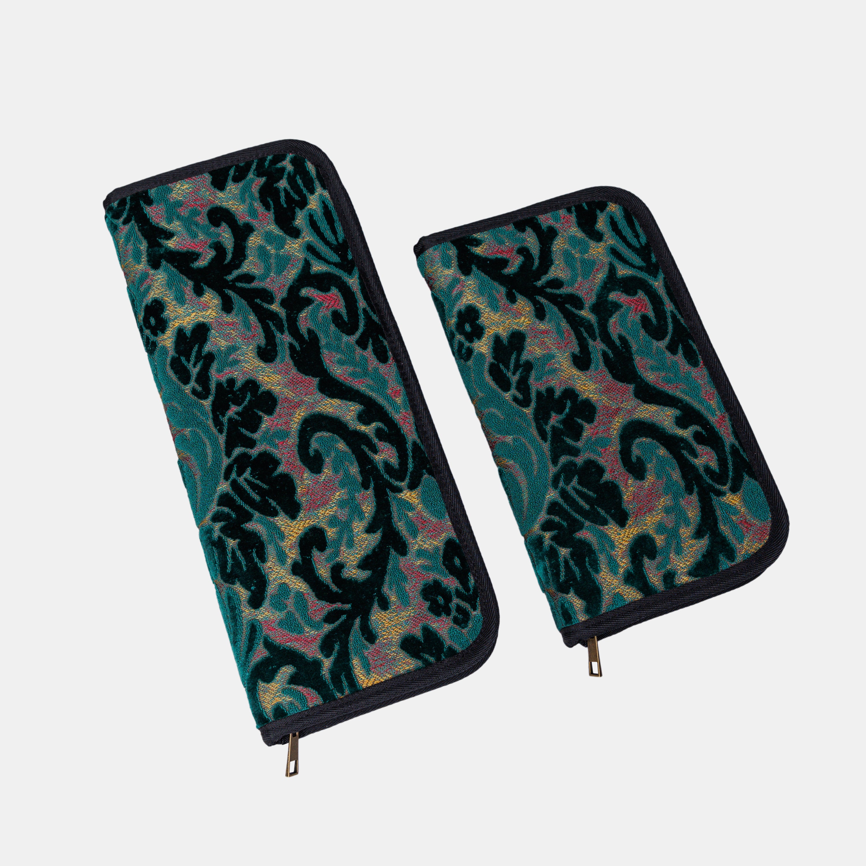 Burnout Velvet Jade Green Carpet Needle Case  MCW Handmade