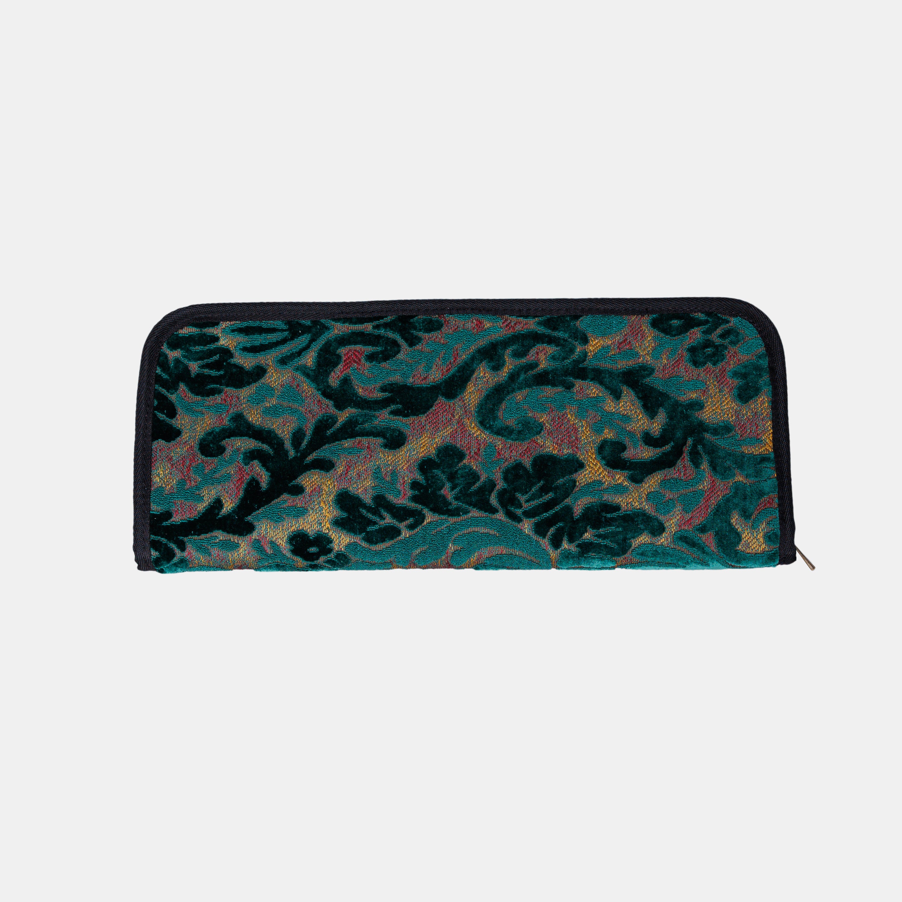 Burnout Velvet Jade Green Carpet Needle Case  MCW Handmade-1