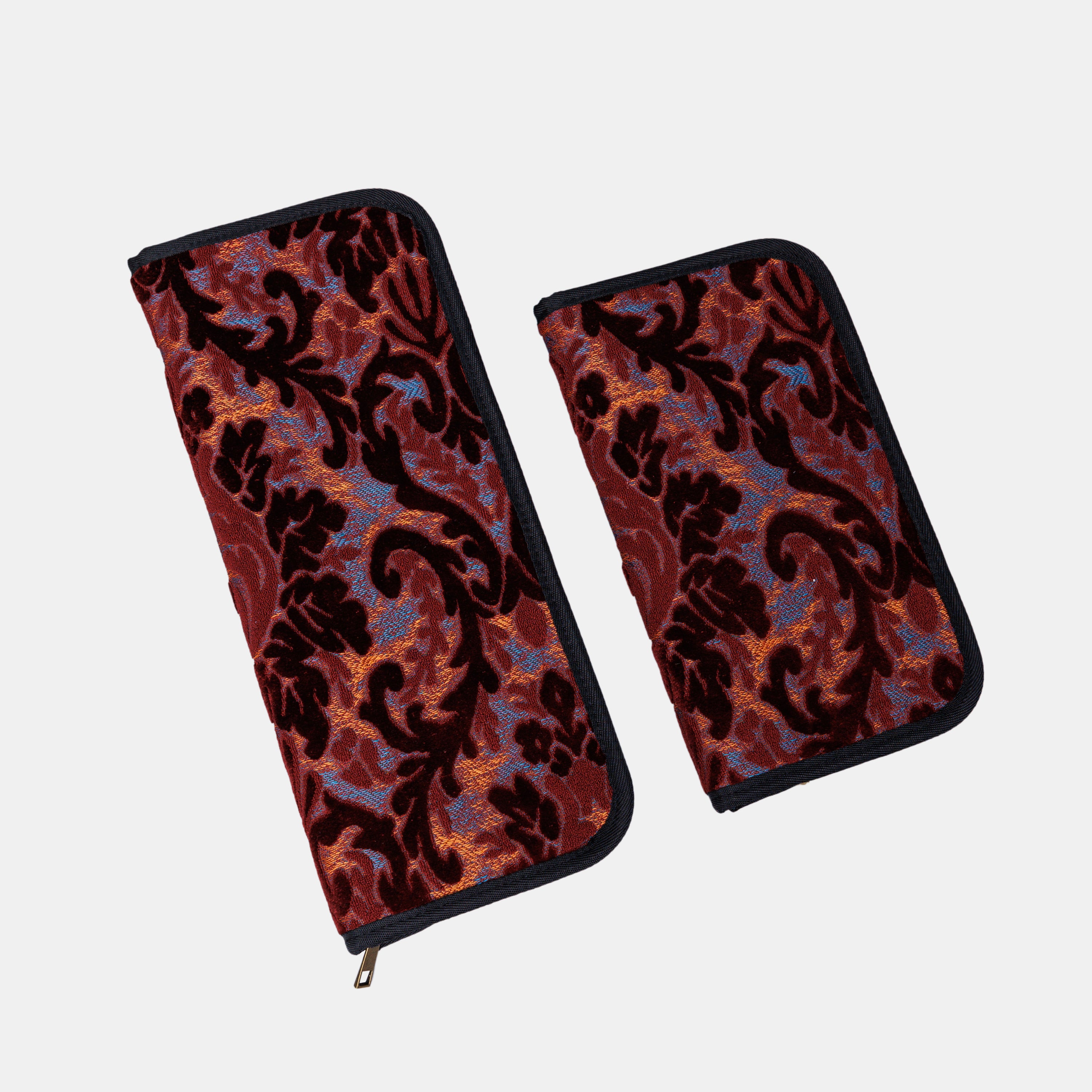 Burnout Velvet Wine Carpet Needle Case MCW Handmade