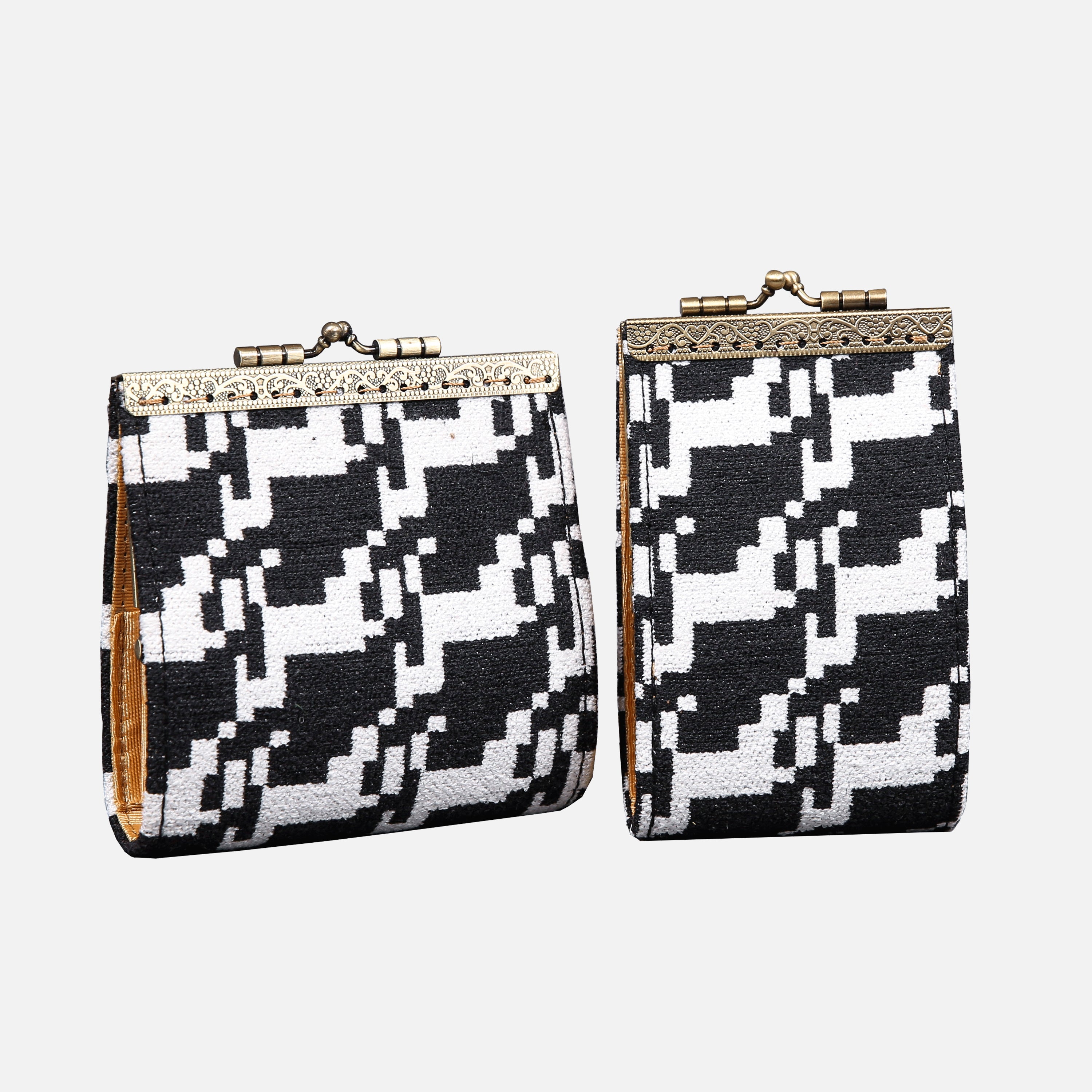 Houndstooth Black Card Wallet MCW Handmade