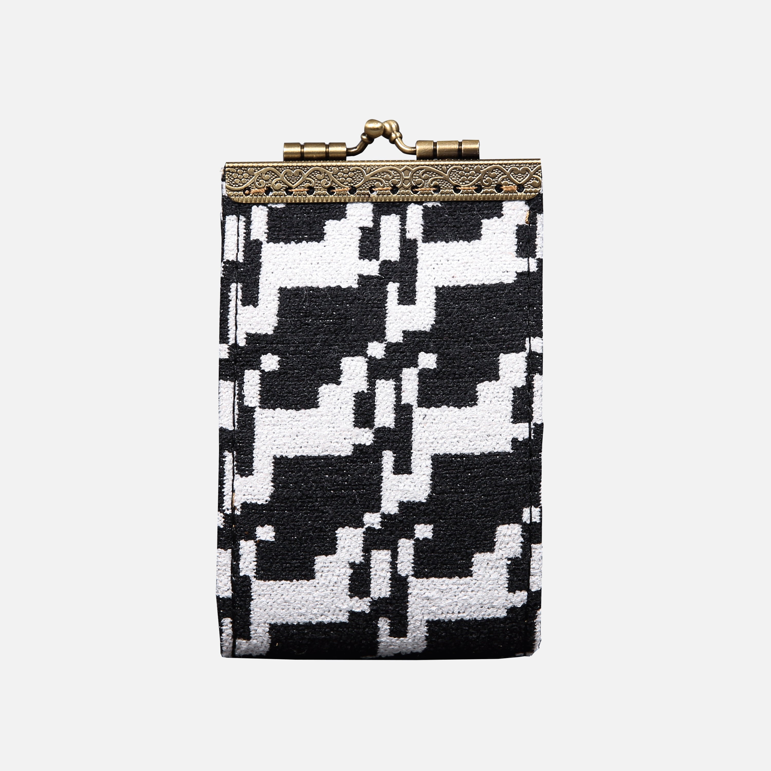 Houndstooth Black Card Wallet MCW Handmade-2