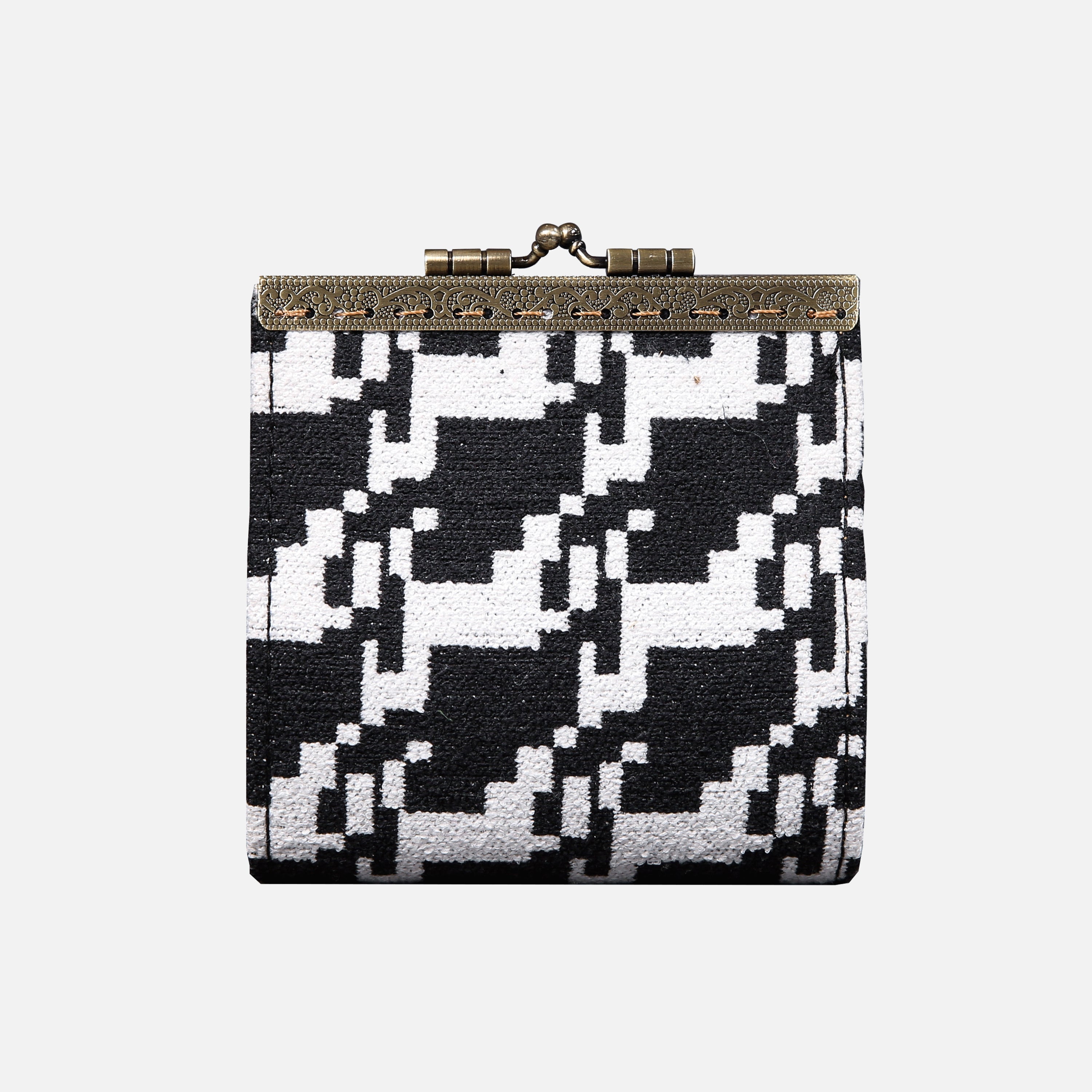 Houndstooth Black Card Wallet MCW Handmade-1