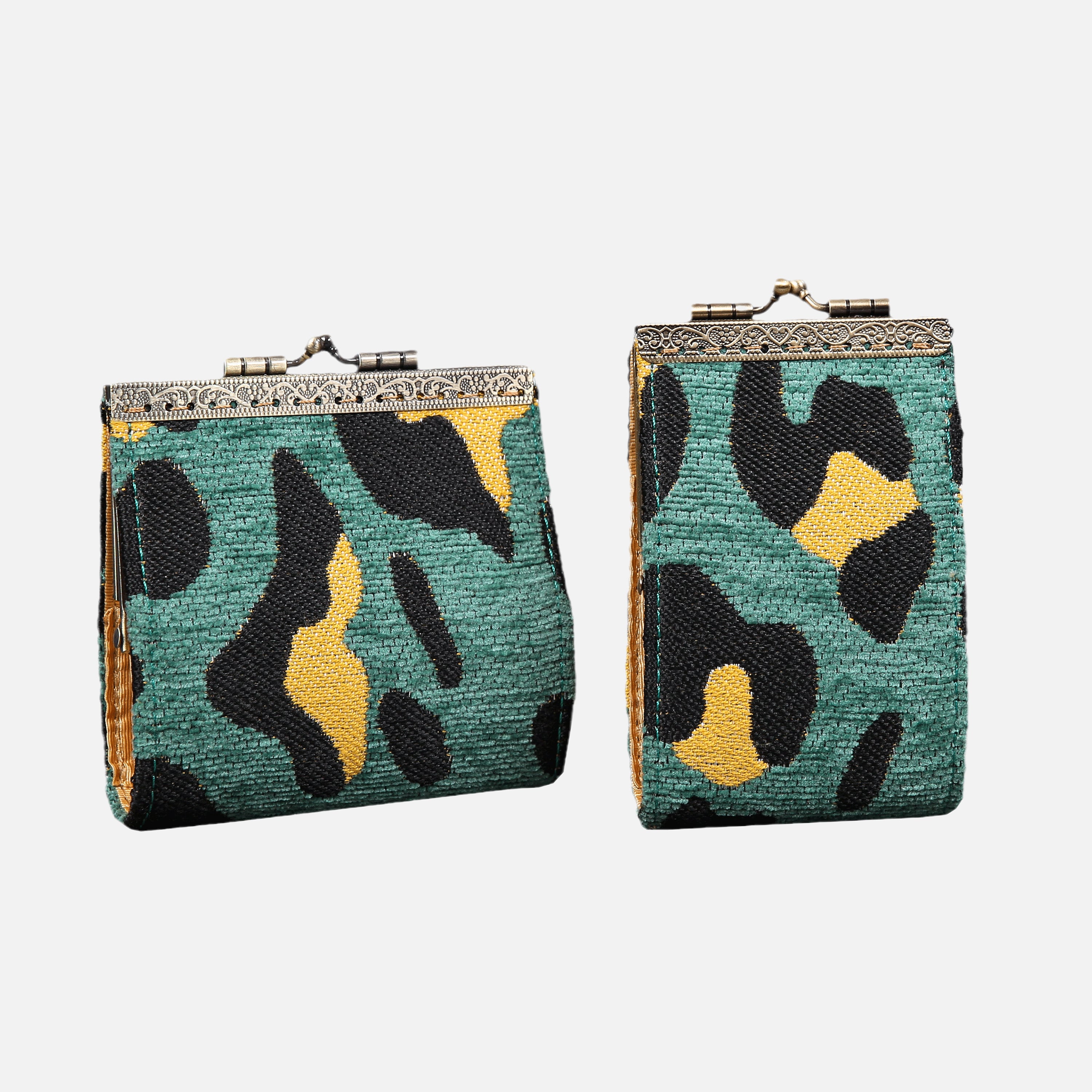 Leopard Green Card Wallet MCW Handmade