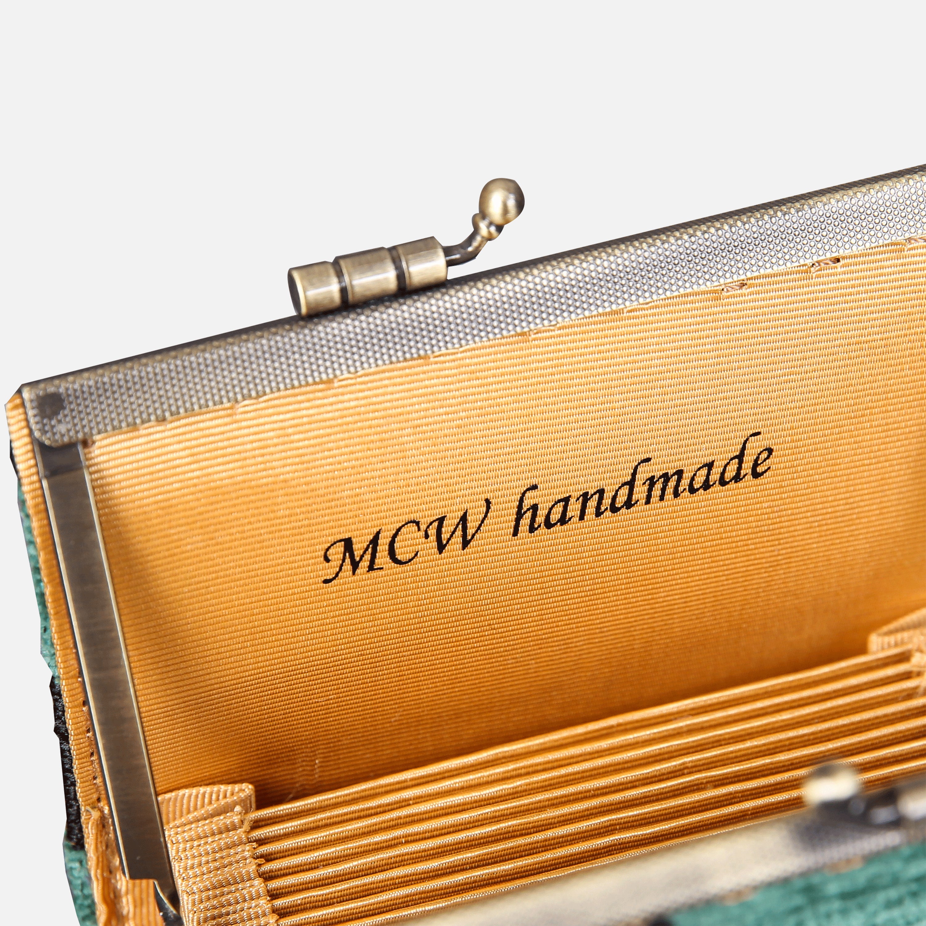 Leopard Green Card Wallet MCW Handmade-4