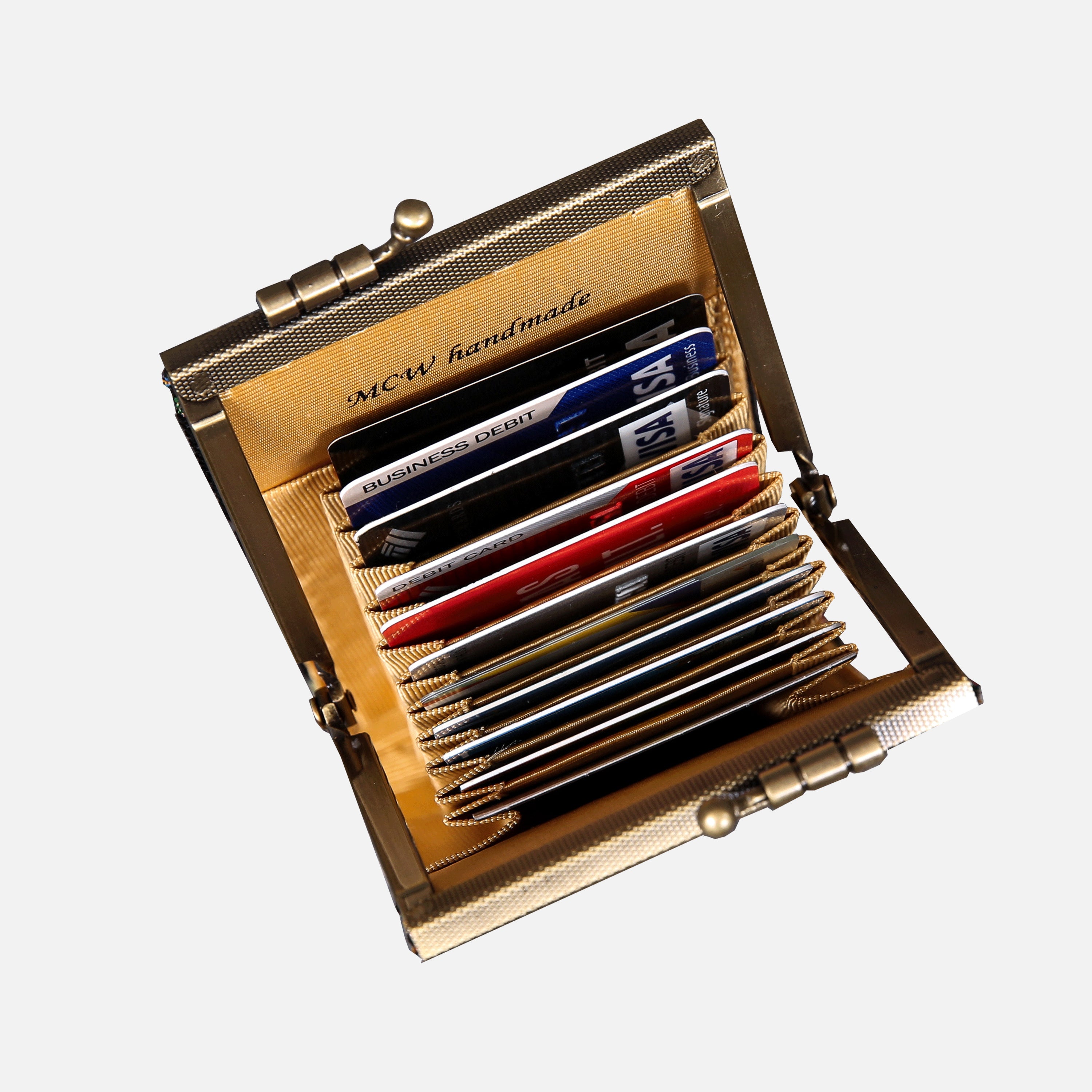 Spring Valley Black Card Wallet MCW Handmade-6
