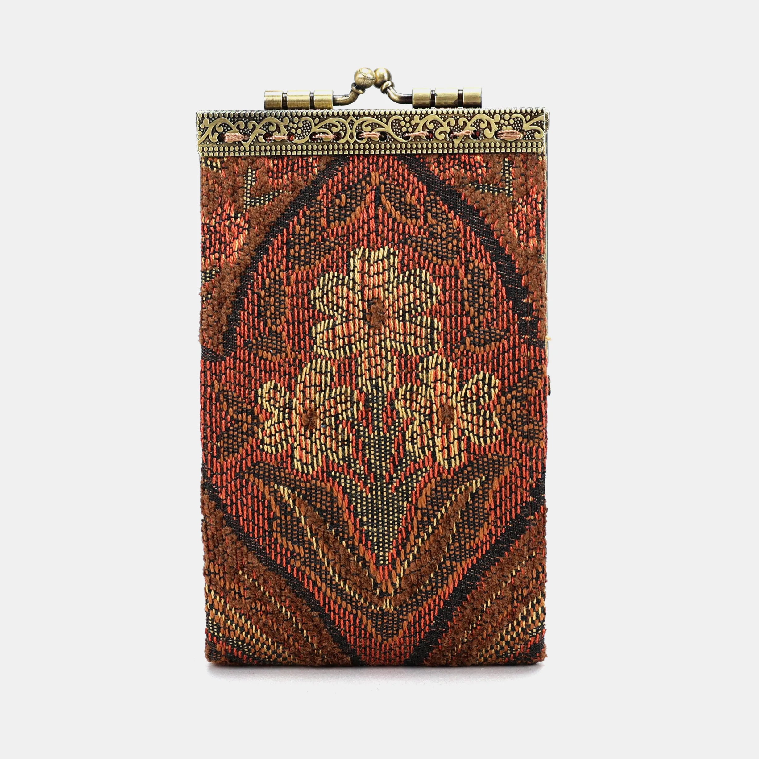 Damask D. Brown Card Wallet Carpetbag of America front