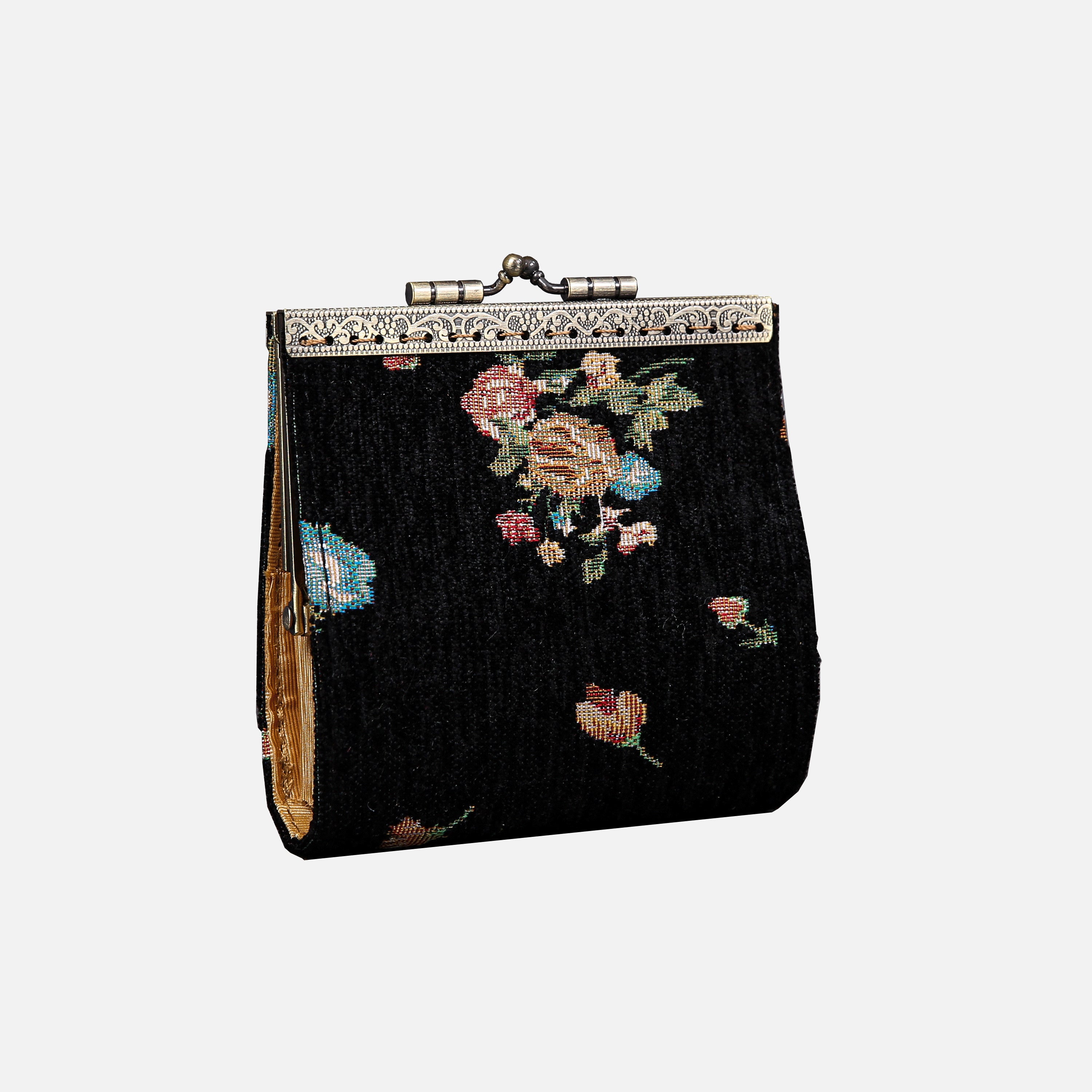 Bouquets Black Card Wallet MCW Handmade-1