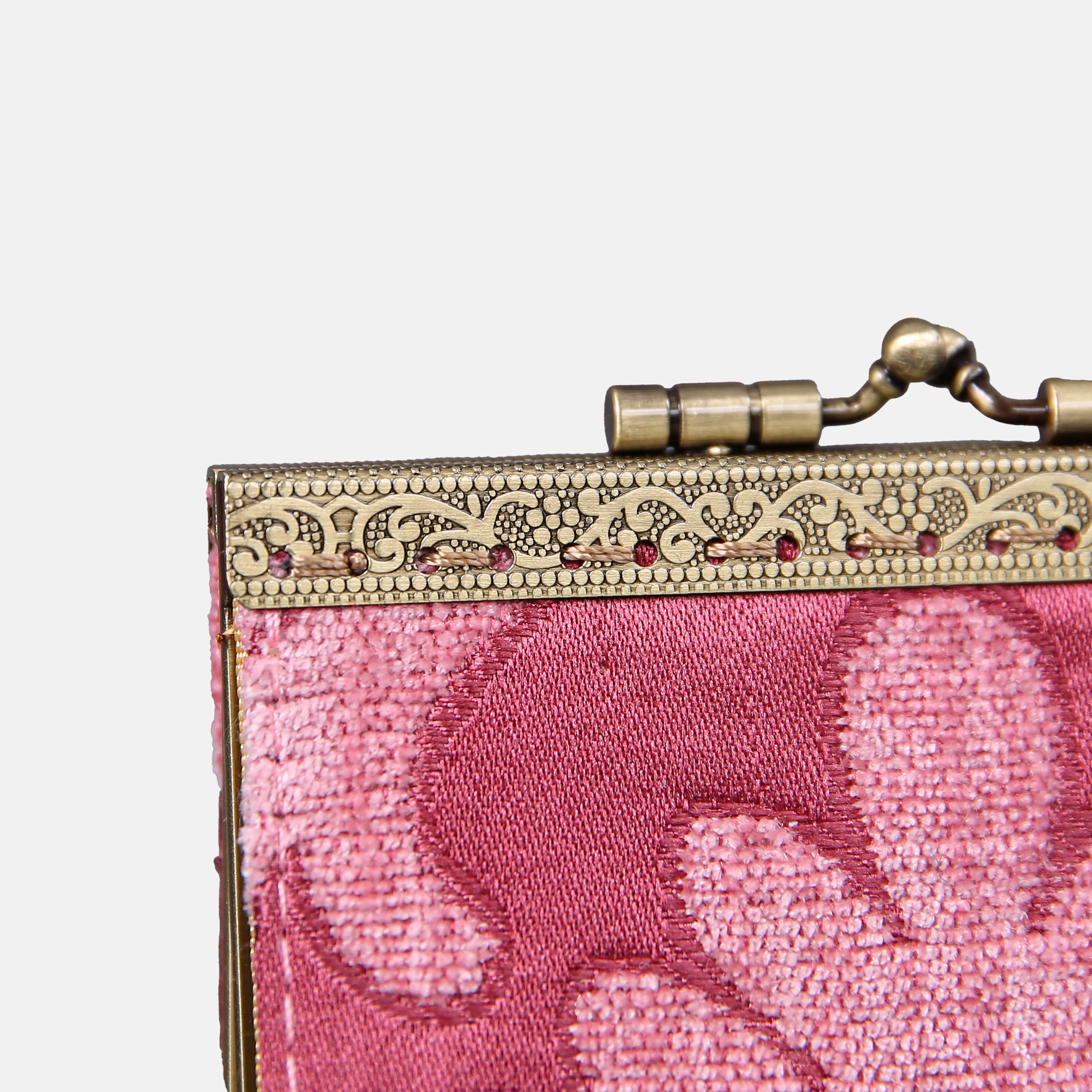 Queen Rose Pink Card Wallet MCW Handmade-9