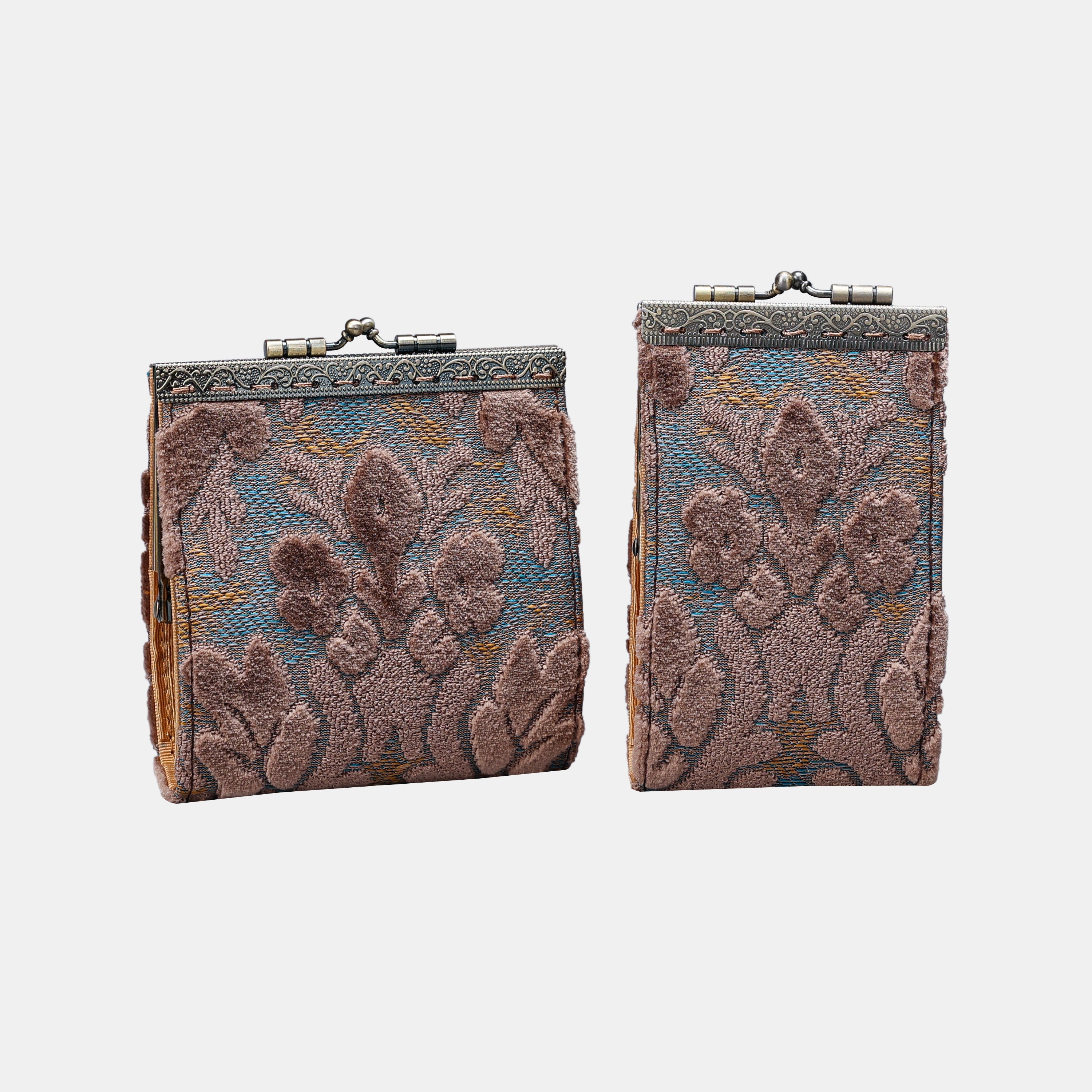 Burnout Velvet Camel Card Wallet MCW Handmade
