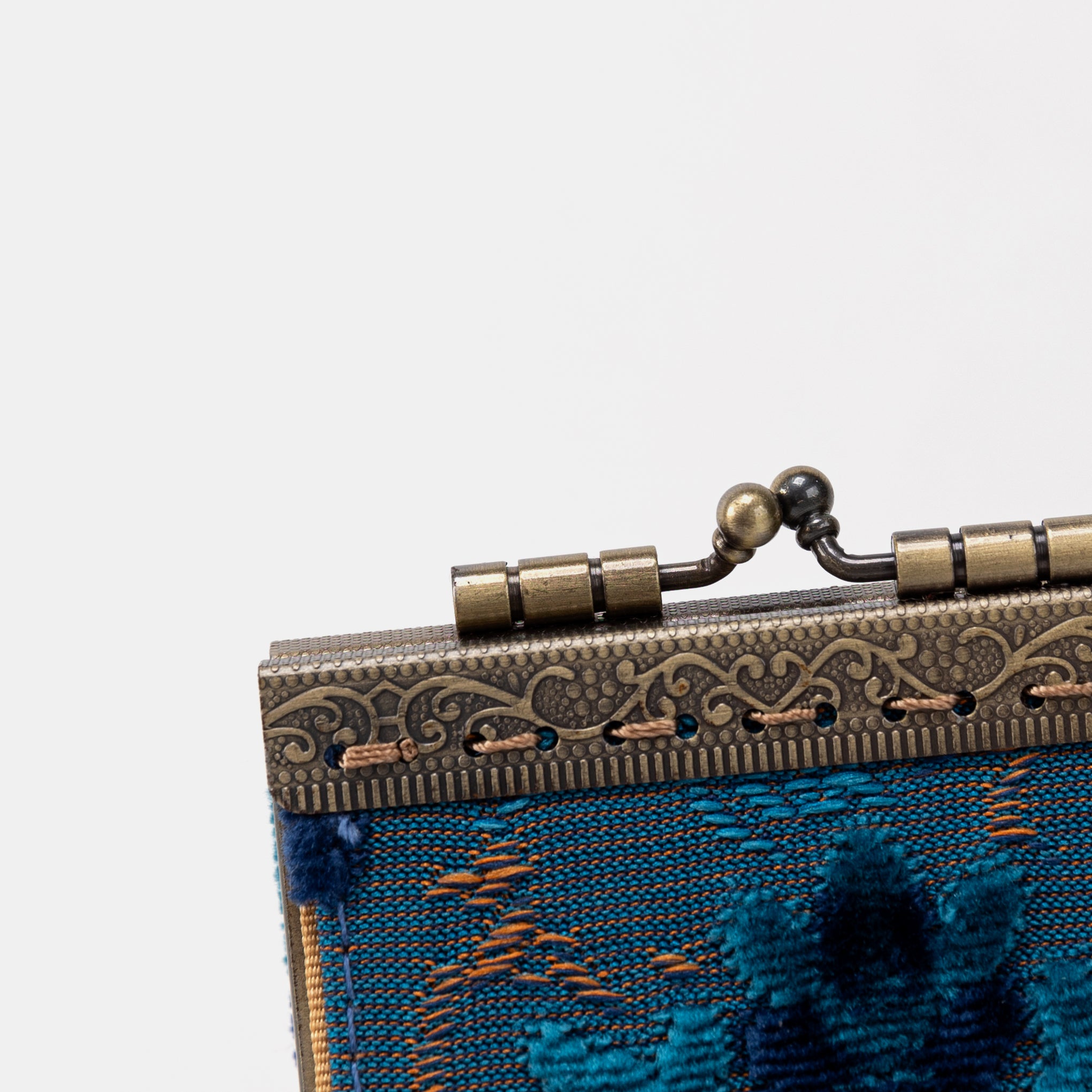 Burnout Velvet Revival Aqua Card Wallet Lock
