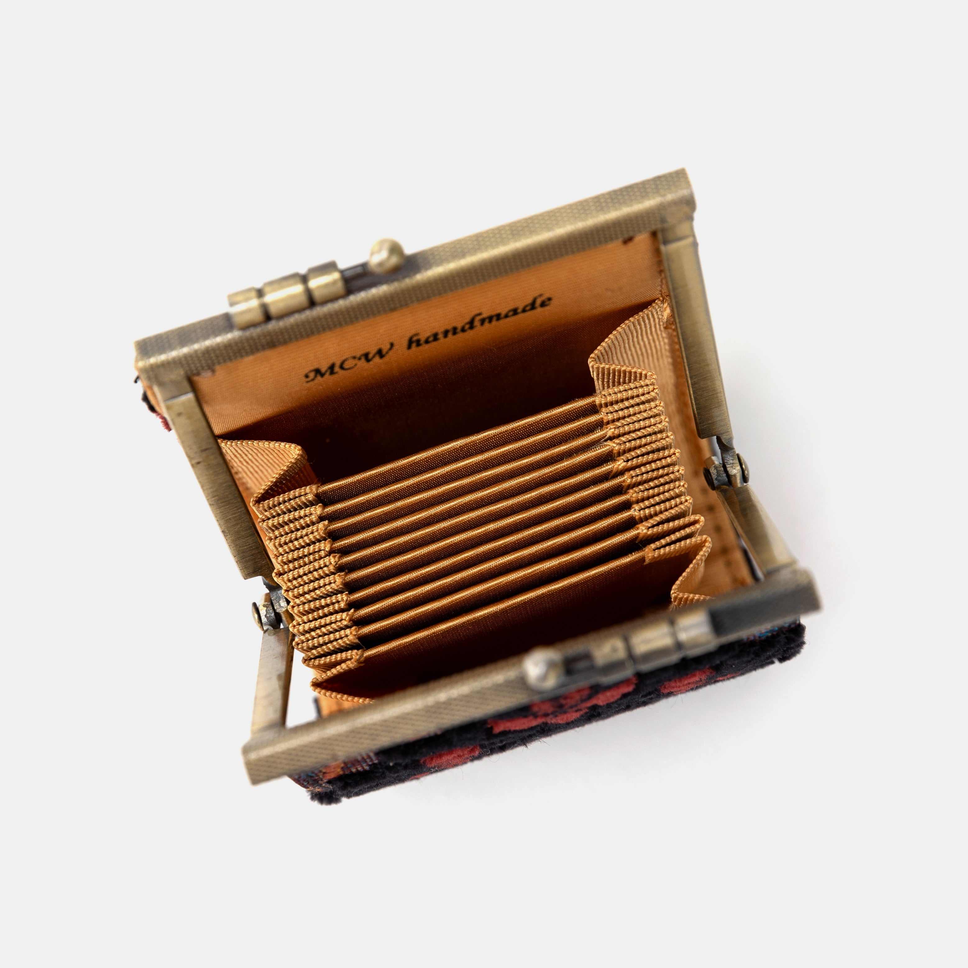 Burnout Velvet Revival Sephia Card Wallet Inside