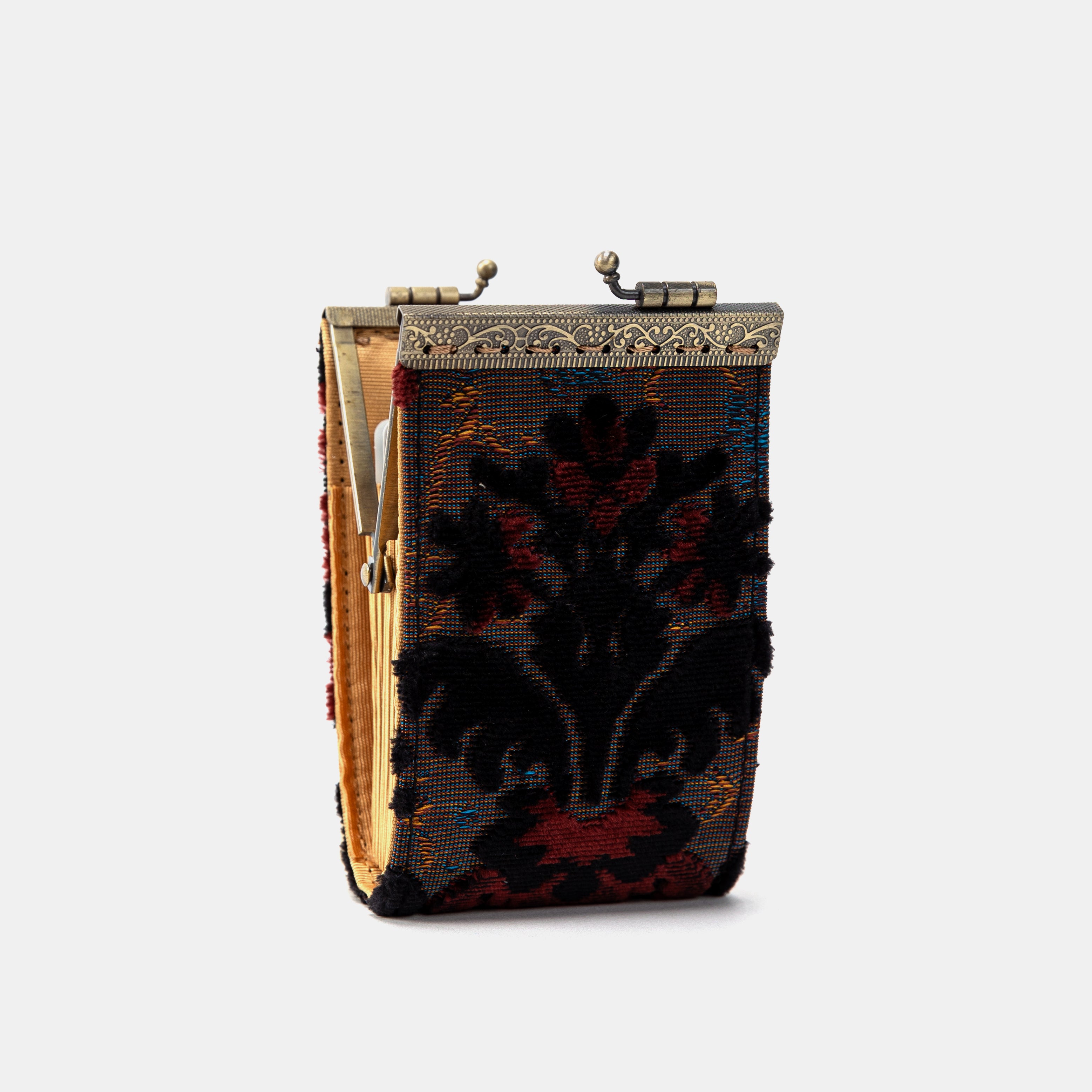 Burnout Velvet Revival Sephia Card Wallet Back