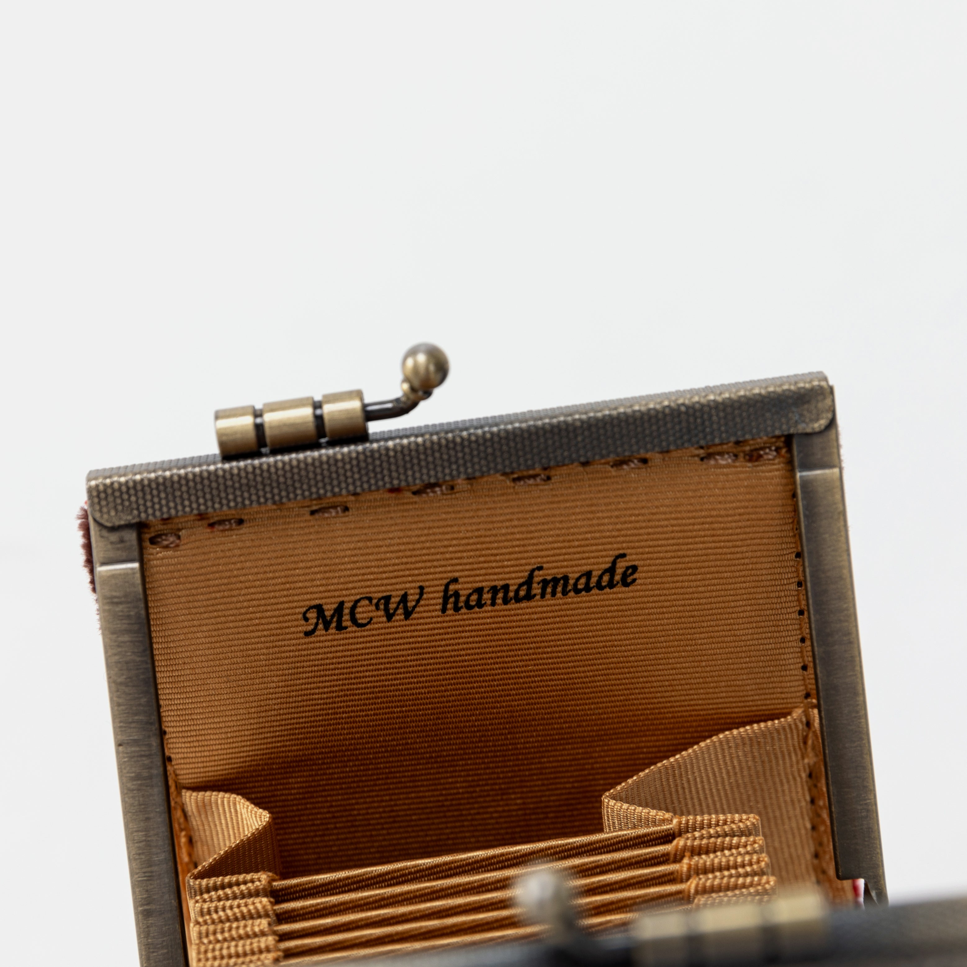 Burnout Velvet Revival Scarlet Card Wallet Brand Logo