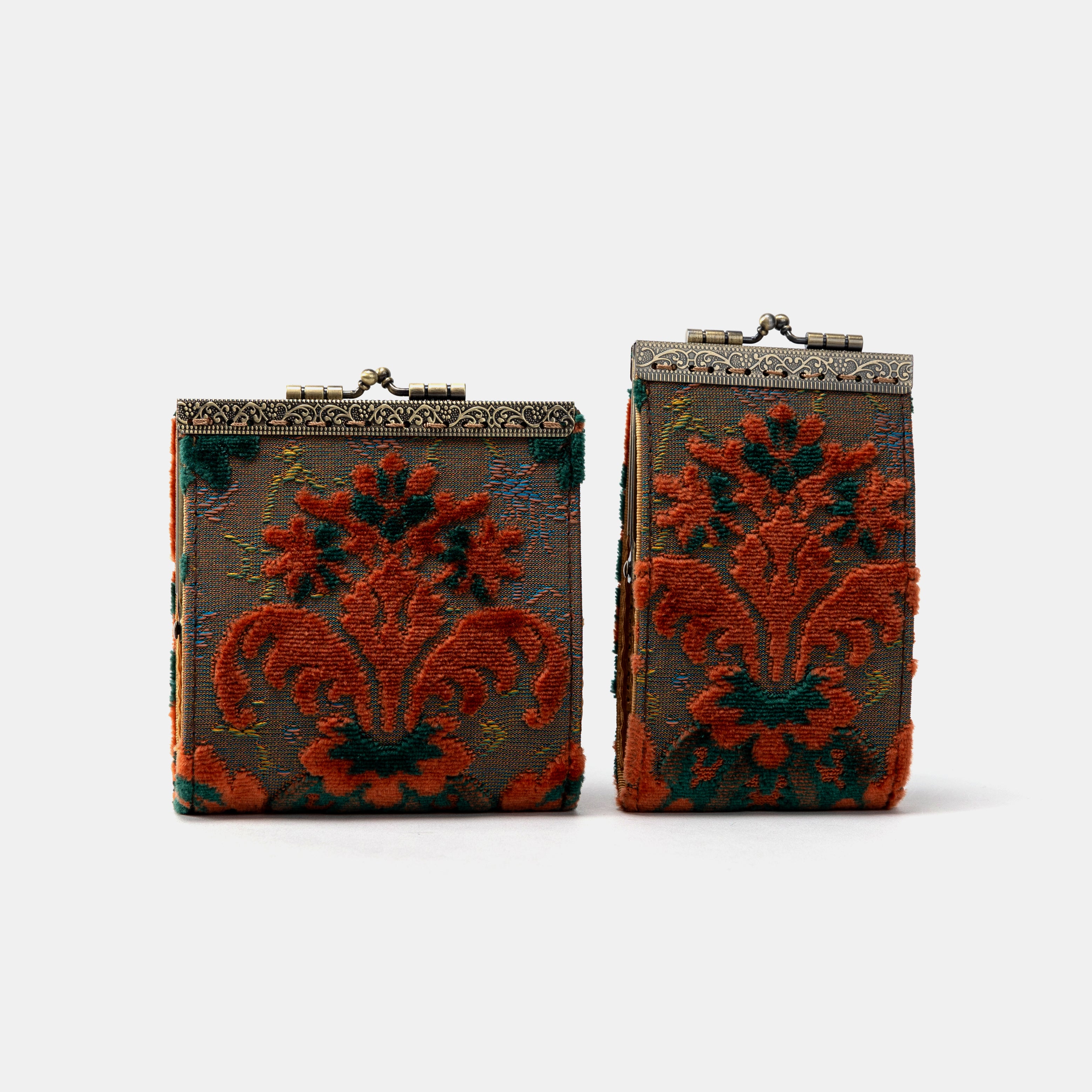 Burnout Velvet Revival Jade Card Wallet Main