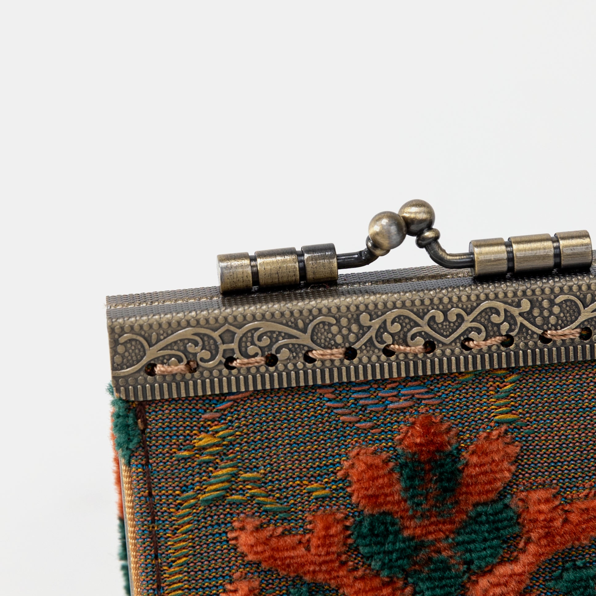 Burnout Velvet Revival Jade Card Wallet Lock