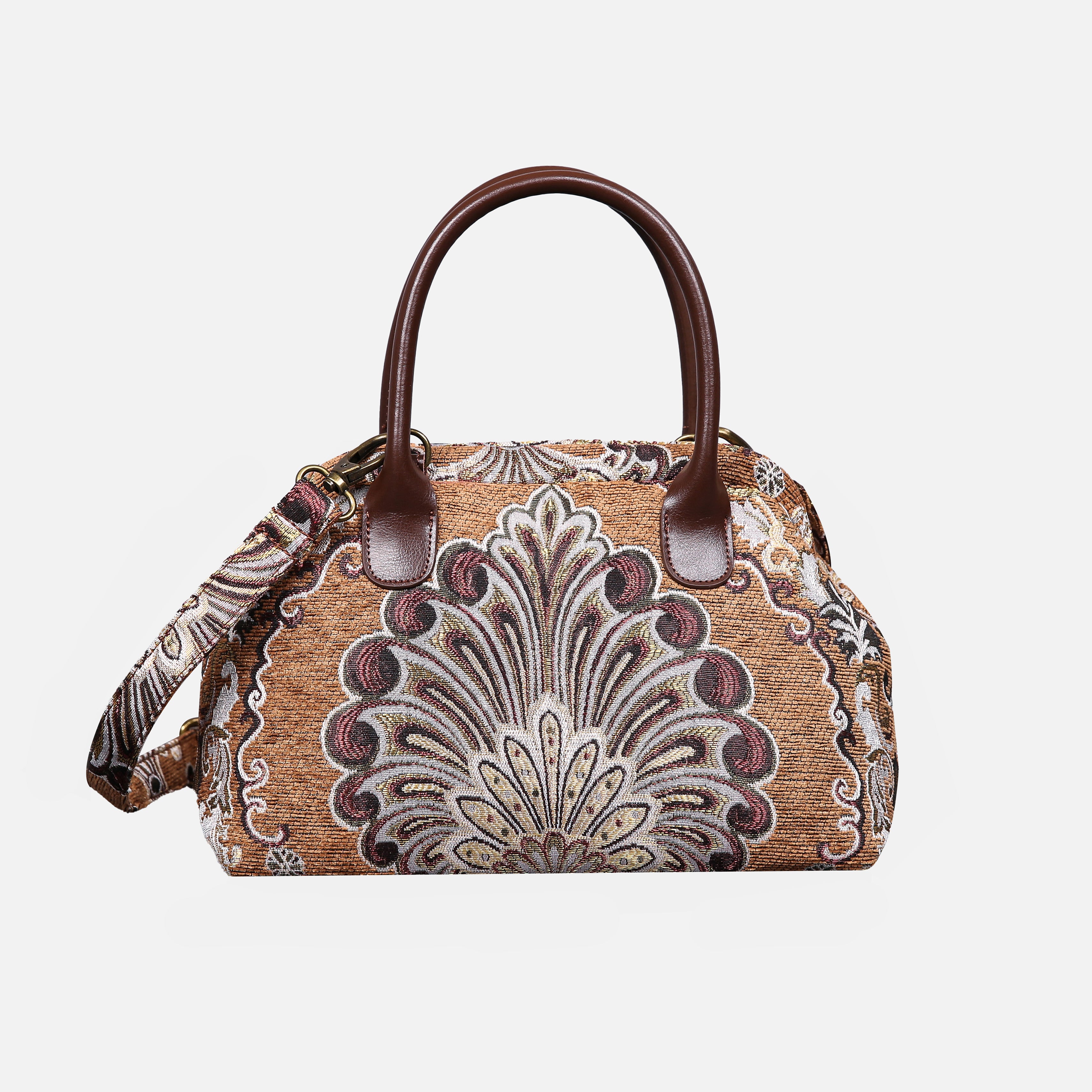 Chateau Nostalgia Brown Carpet Satchel carpet bag MCW Handmade