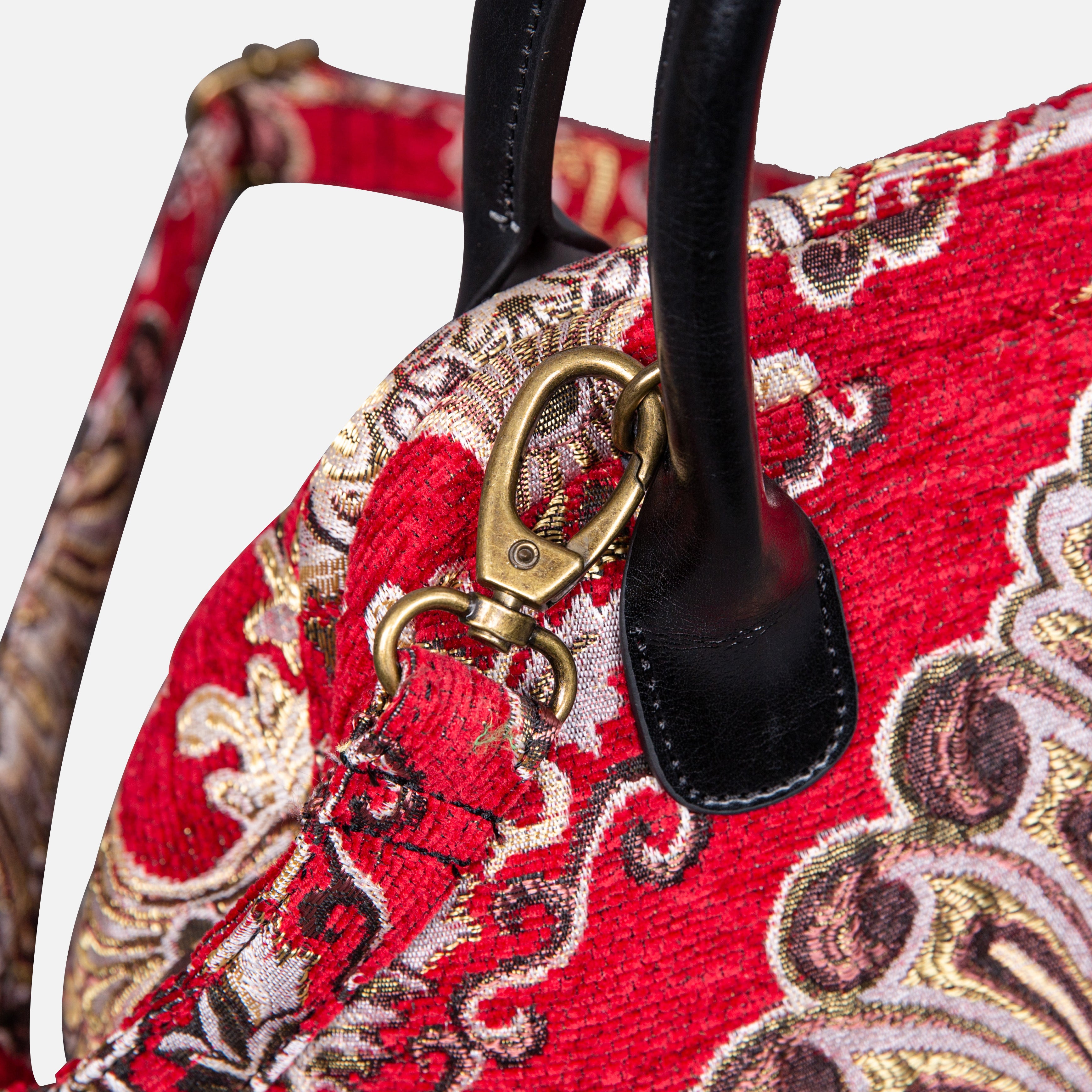 Nostalgia Red Carpet Satchel carpet bag MCW Handmade-5