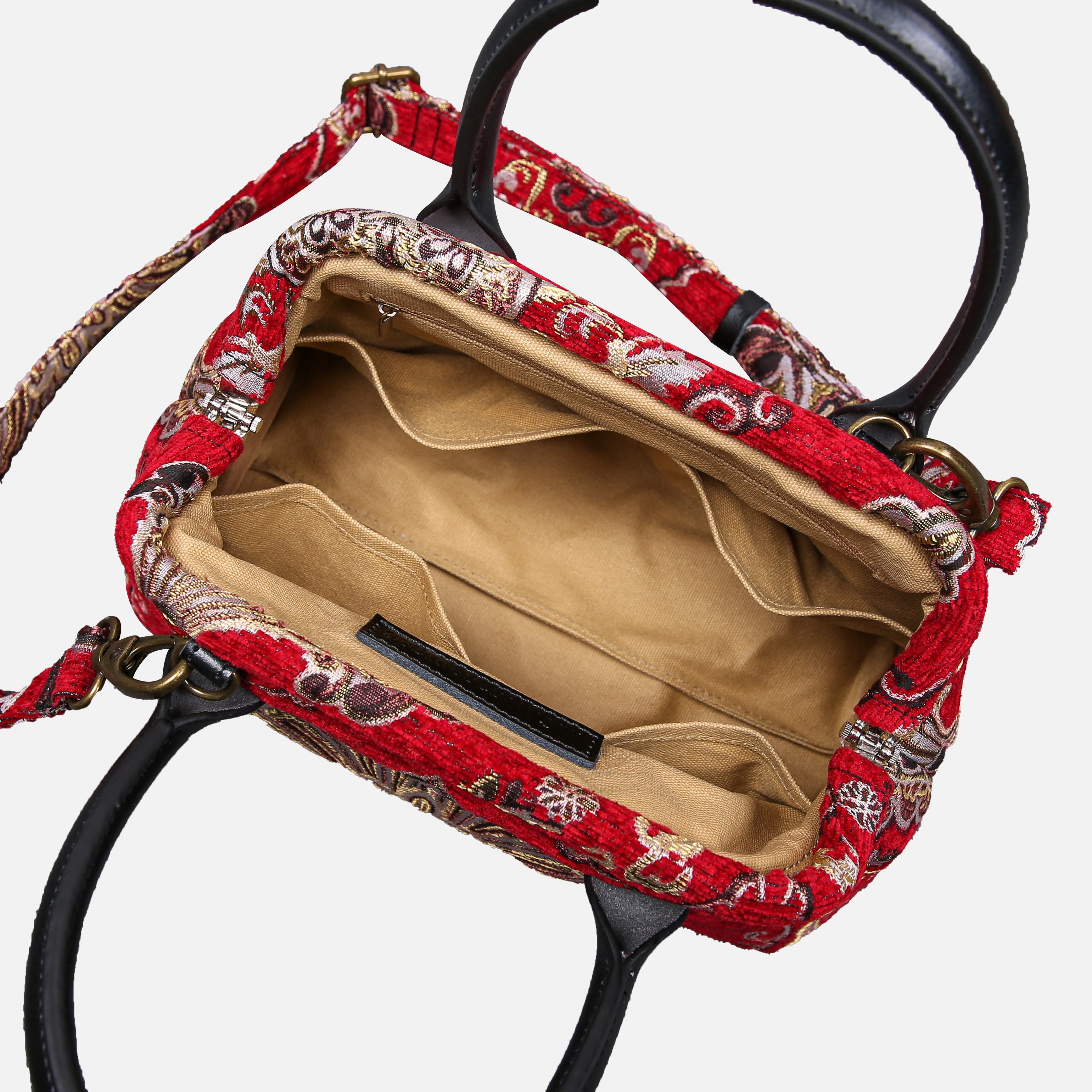 Nostalgia Red Carpet Satchel carpet bag MCW Handmade-4