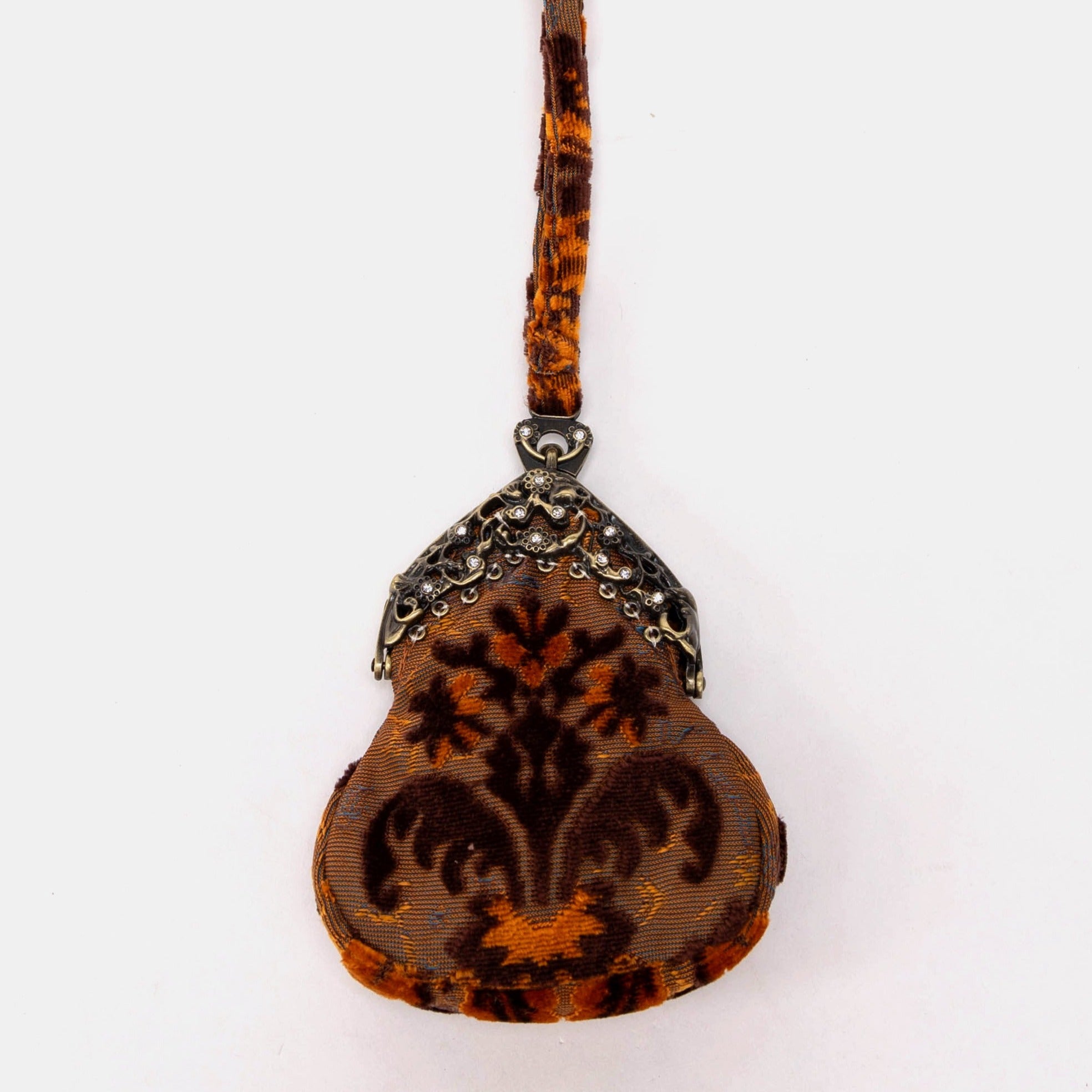 Burnout Velvet Revival Sienna Chatelaine Purse Wristlet Bag