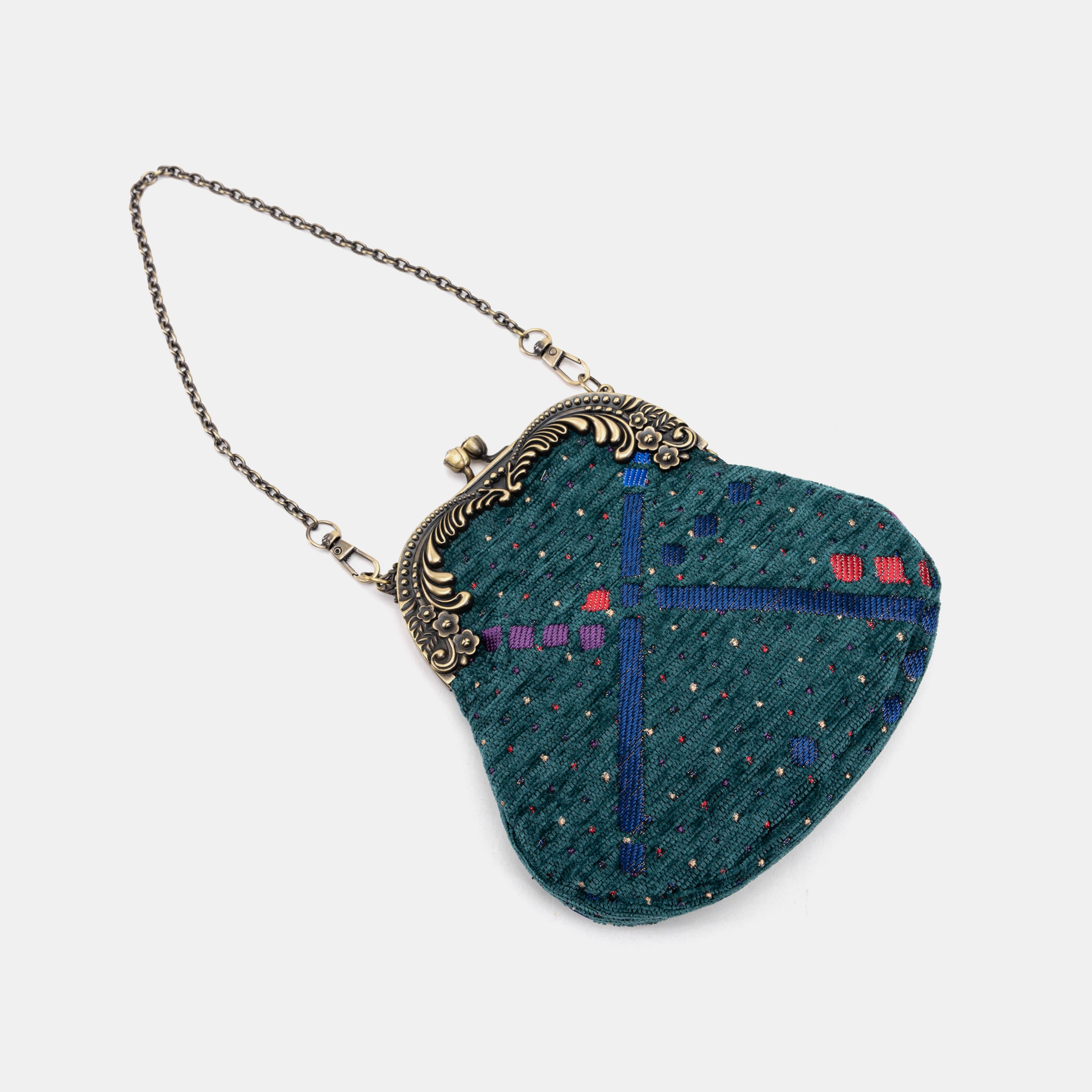 PDX Portland Airport Chatelaine Purse Medium Carpetbag of America lying