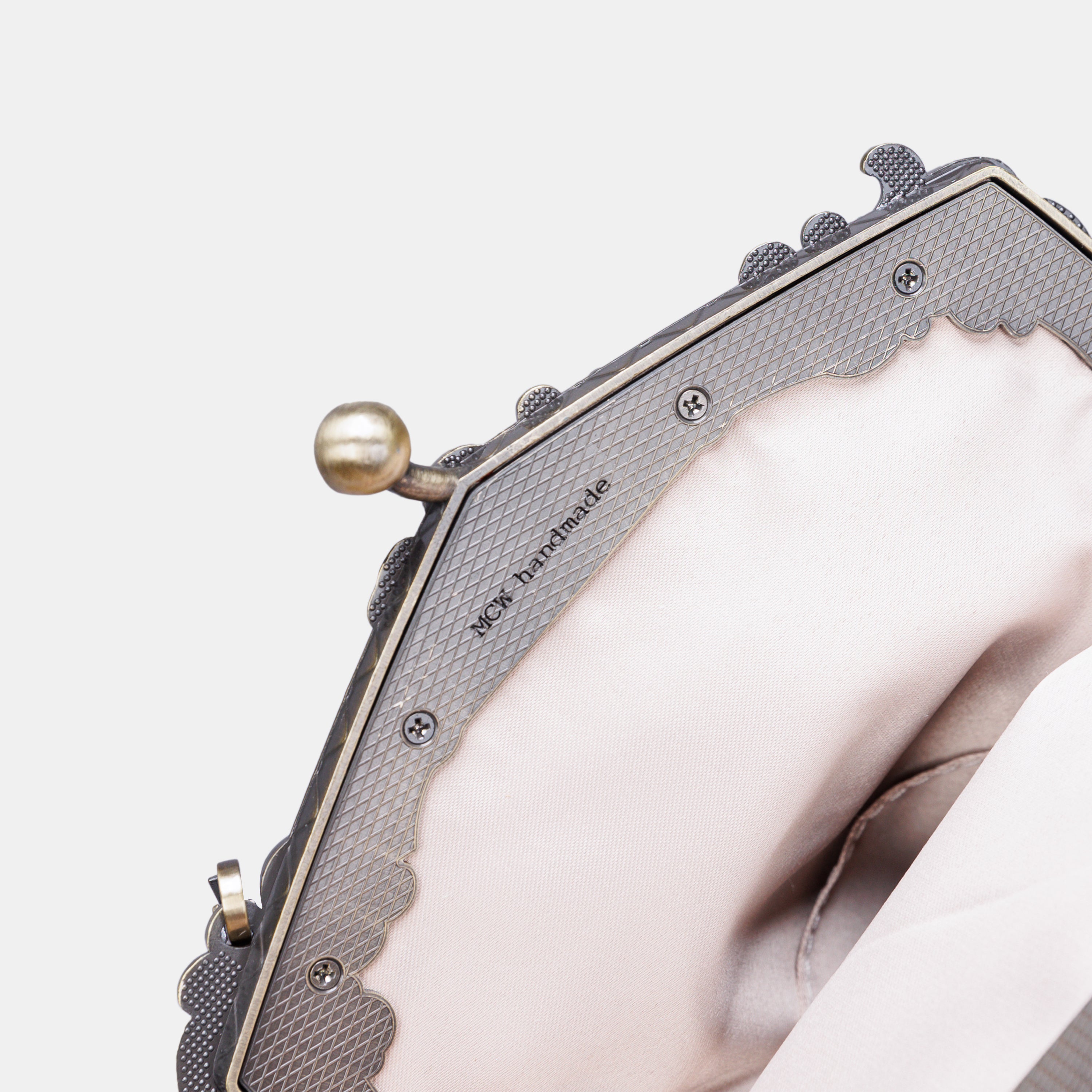 Bouquets Black Chatelaine Purse Large carpet bag MCW Handmade-5