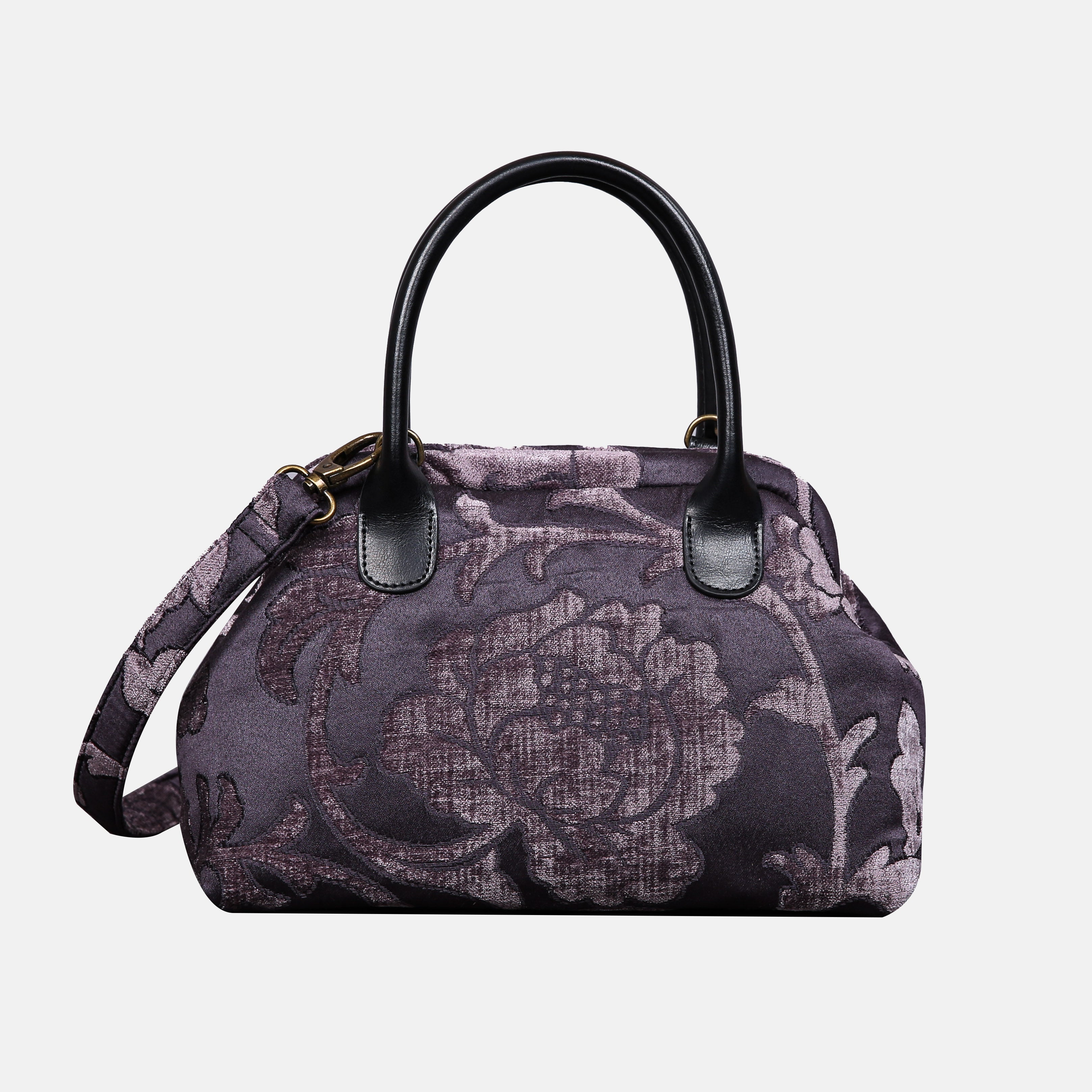 Floral Brocade Purple Carpet Satchel carpet bag MCW Handmade