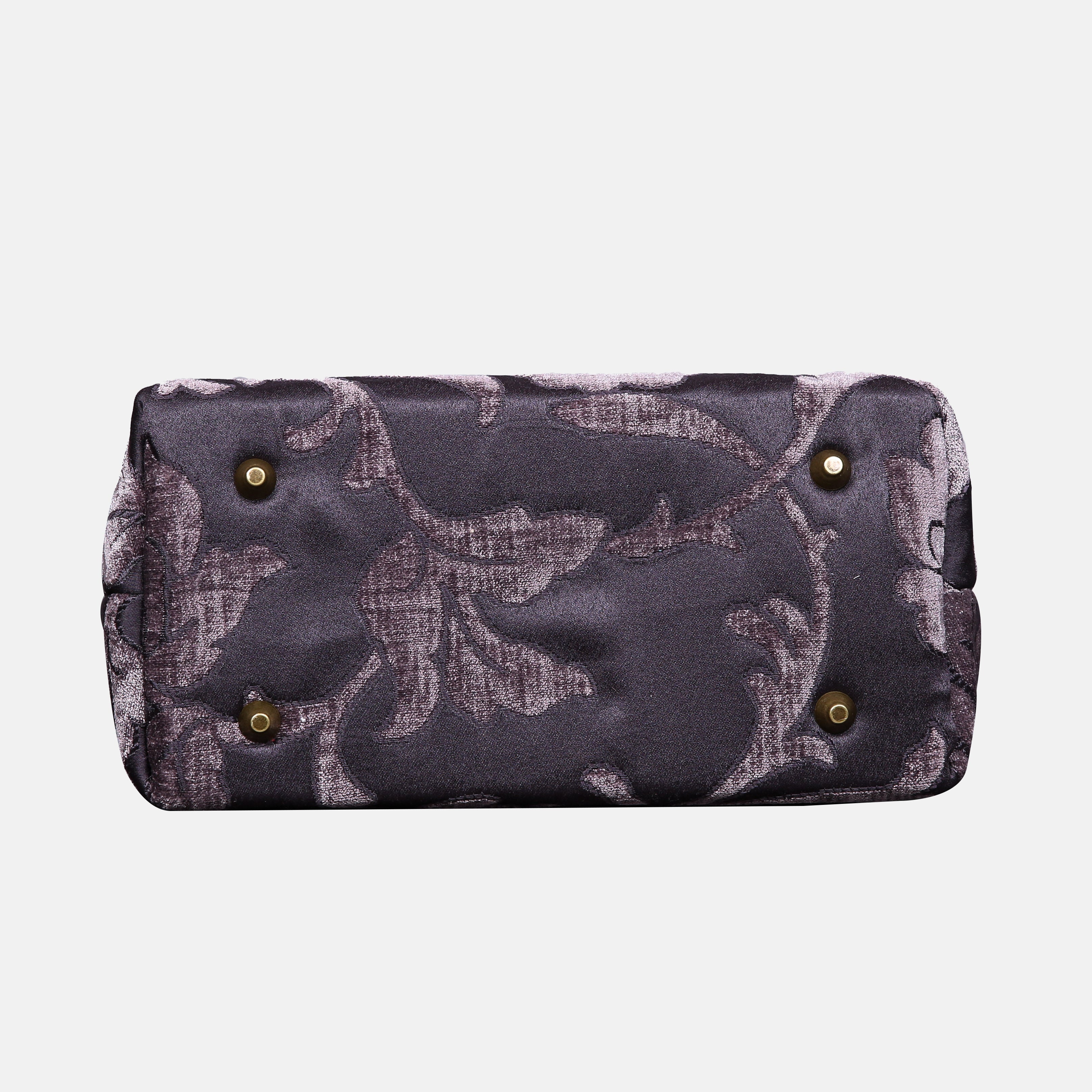 Floral Brocade Purple Carpet Satchel carpet bag MCW Handmade-3