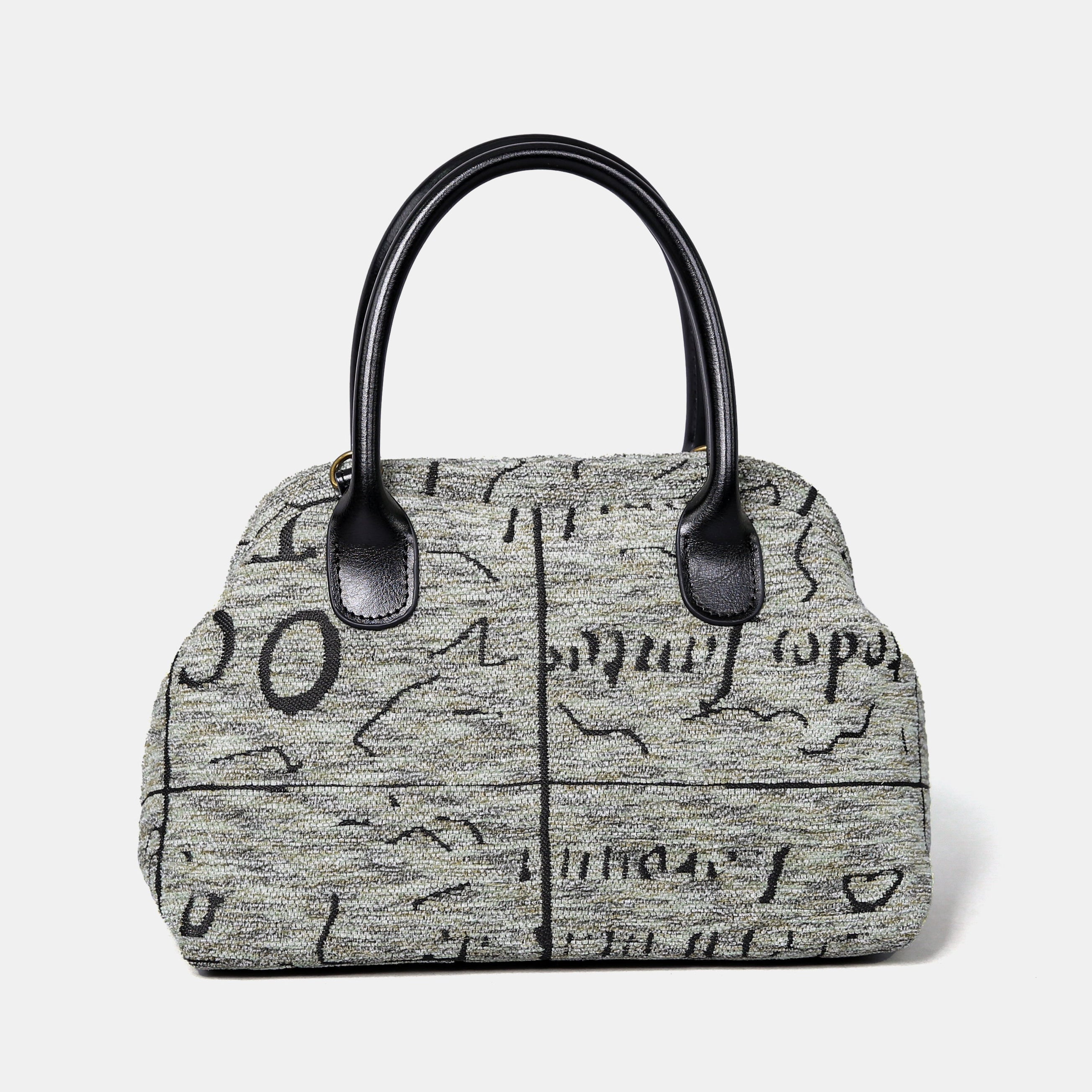 Here Be Dragons Carpet Satchel carpet bag MCW Handmade of America back