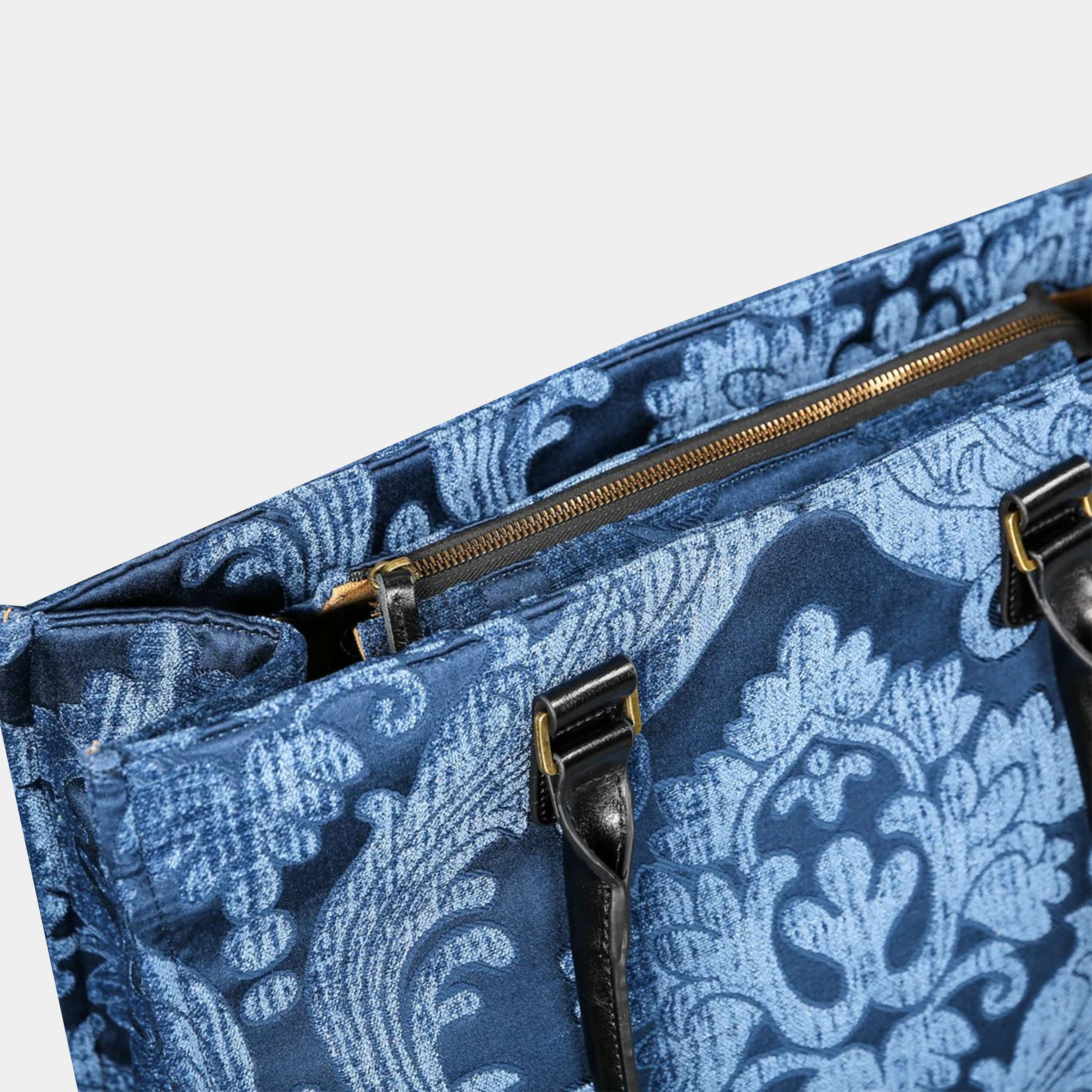 Queen Royal Blue Laptop Work Tote MCW Handmade-5