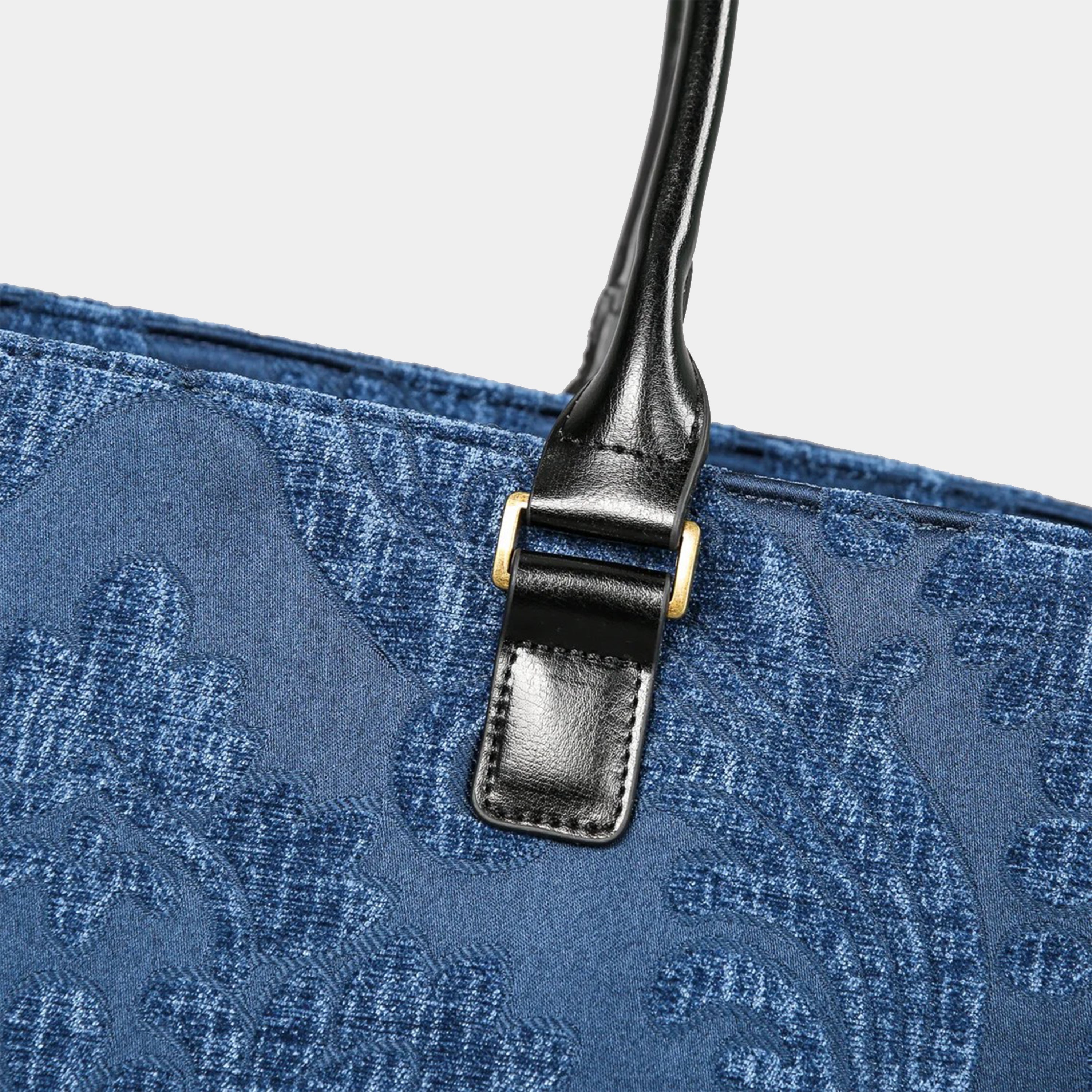 Queen Royal Blue Laptop Work Tote MCW Handmade-6