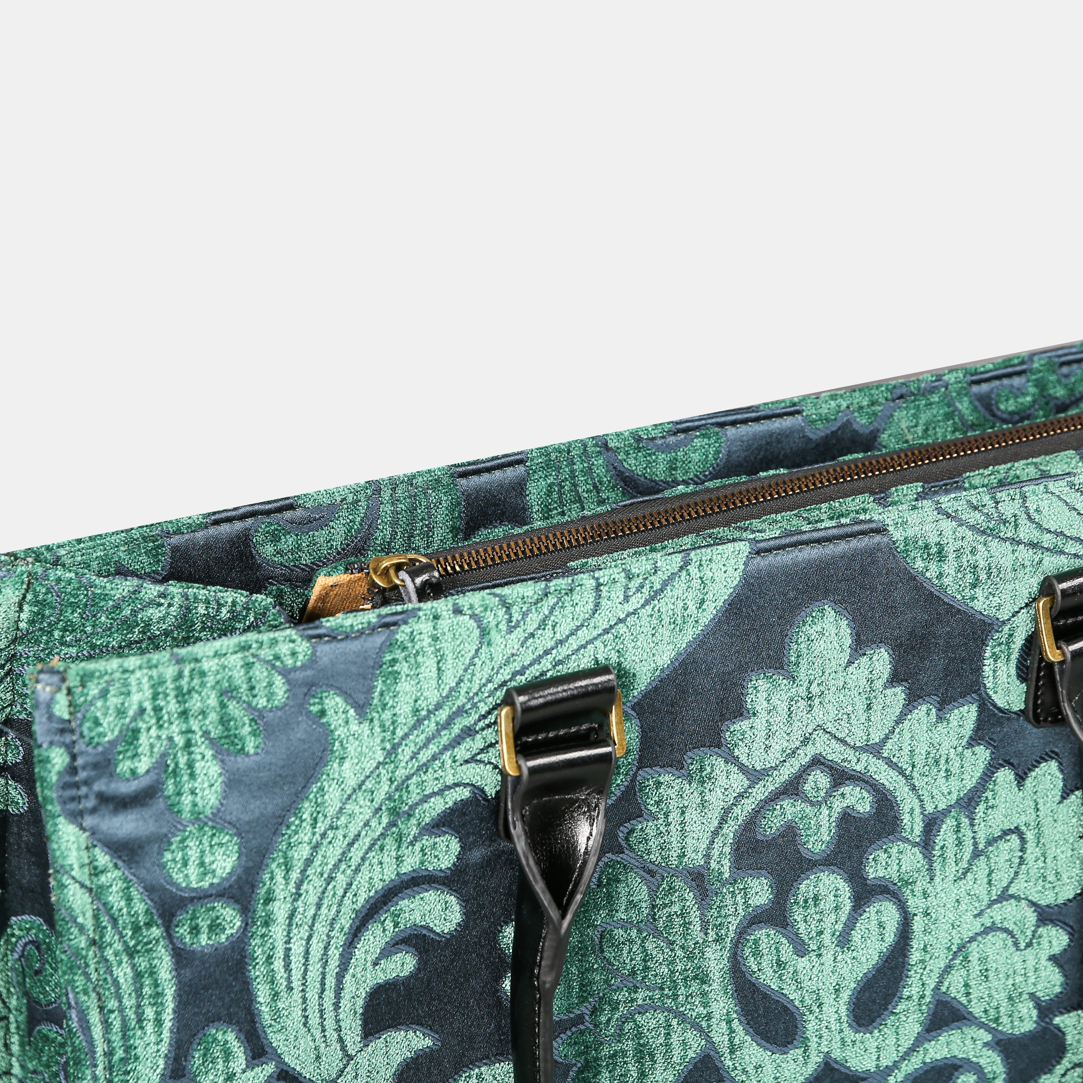 Queen Hunter Green Laptop Work Tote MCW Handmade-5