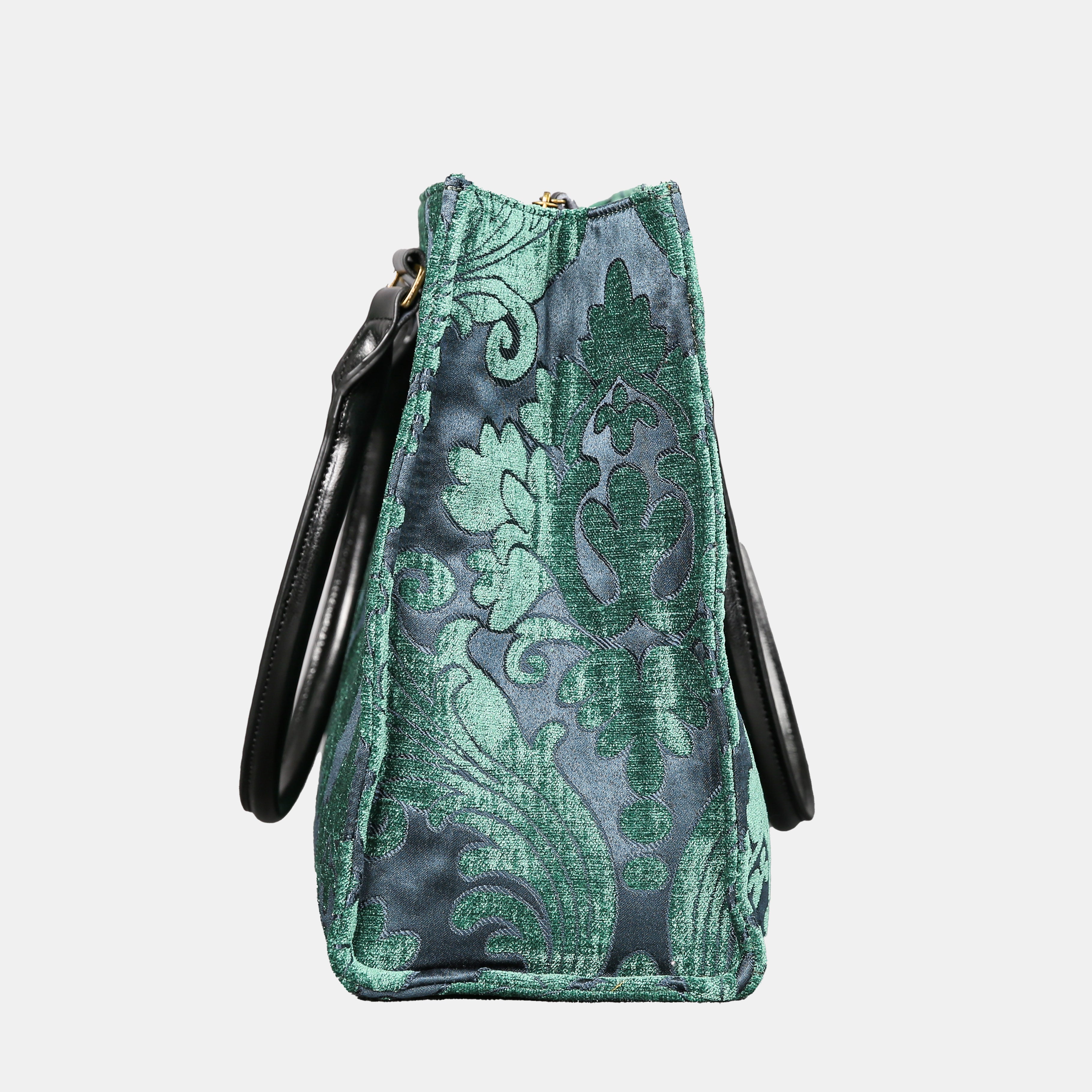 Queen Hunter Green Laptop Work Tote MCW Handmade-2