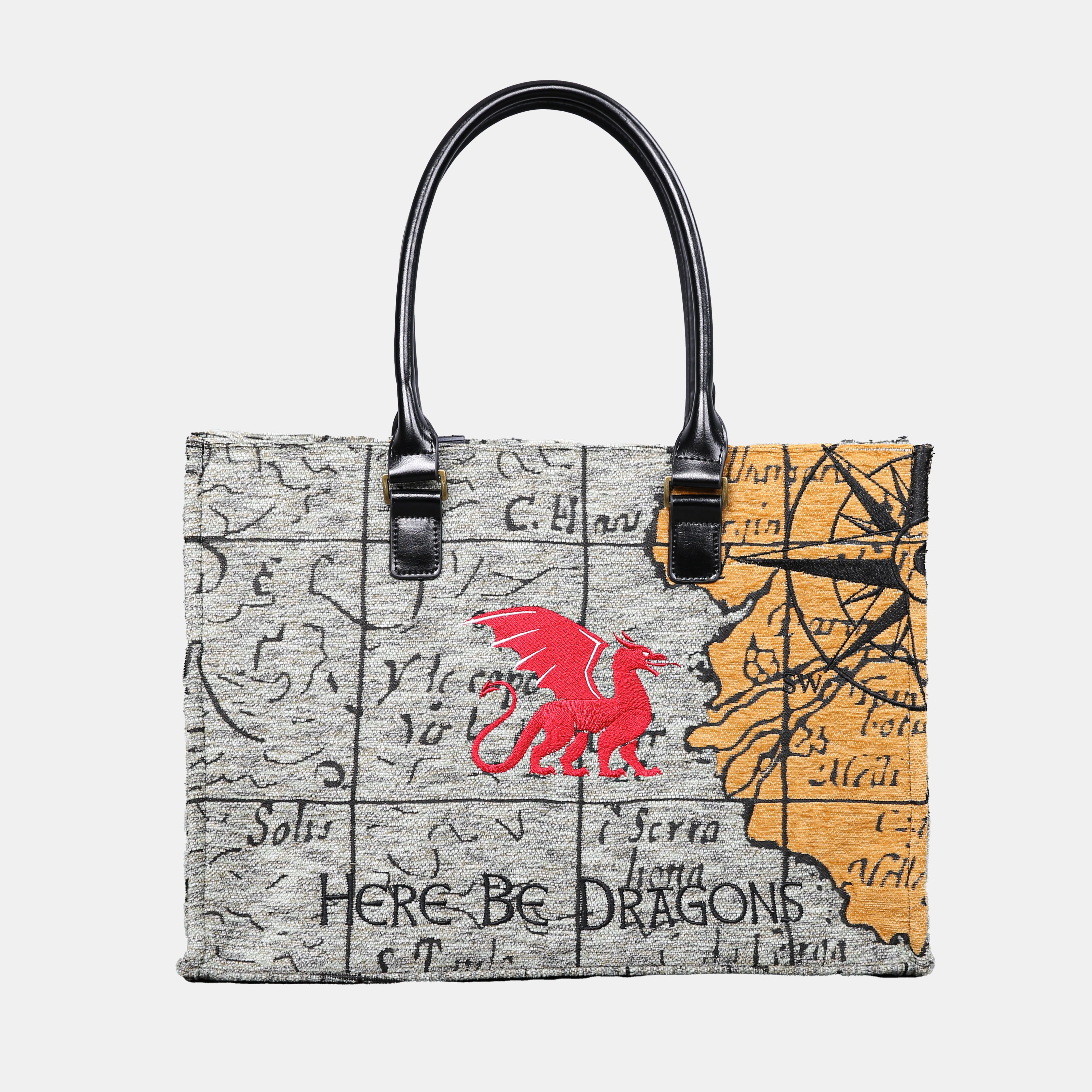 Here Be Dragons Laptop Work Tote  MCW Handmade