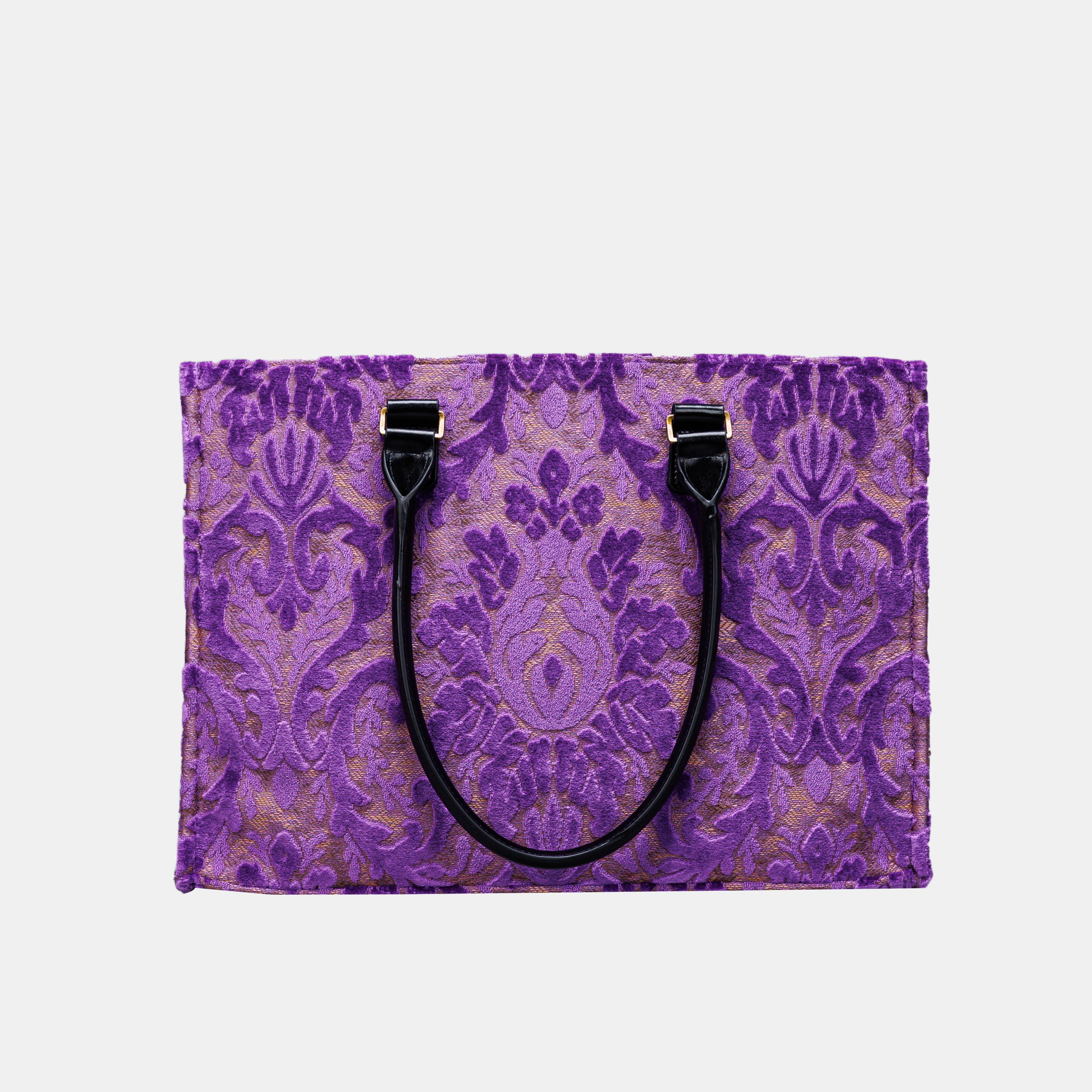 Burnout Velvet Purple Laptop Work Tote  MCW Handmade-1