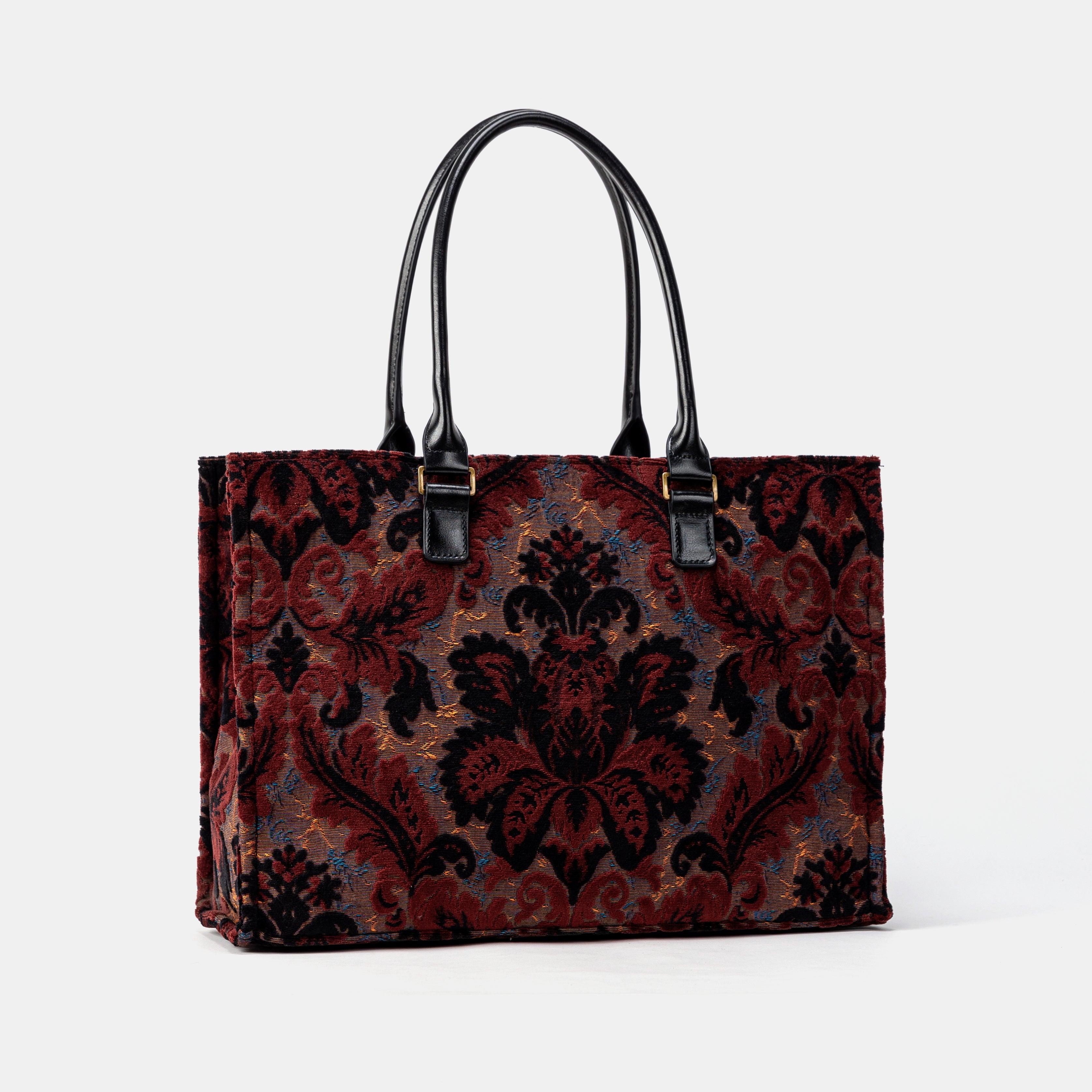 Burnout Velvet Revival Sephia Laptop Work Tote front side