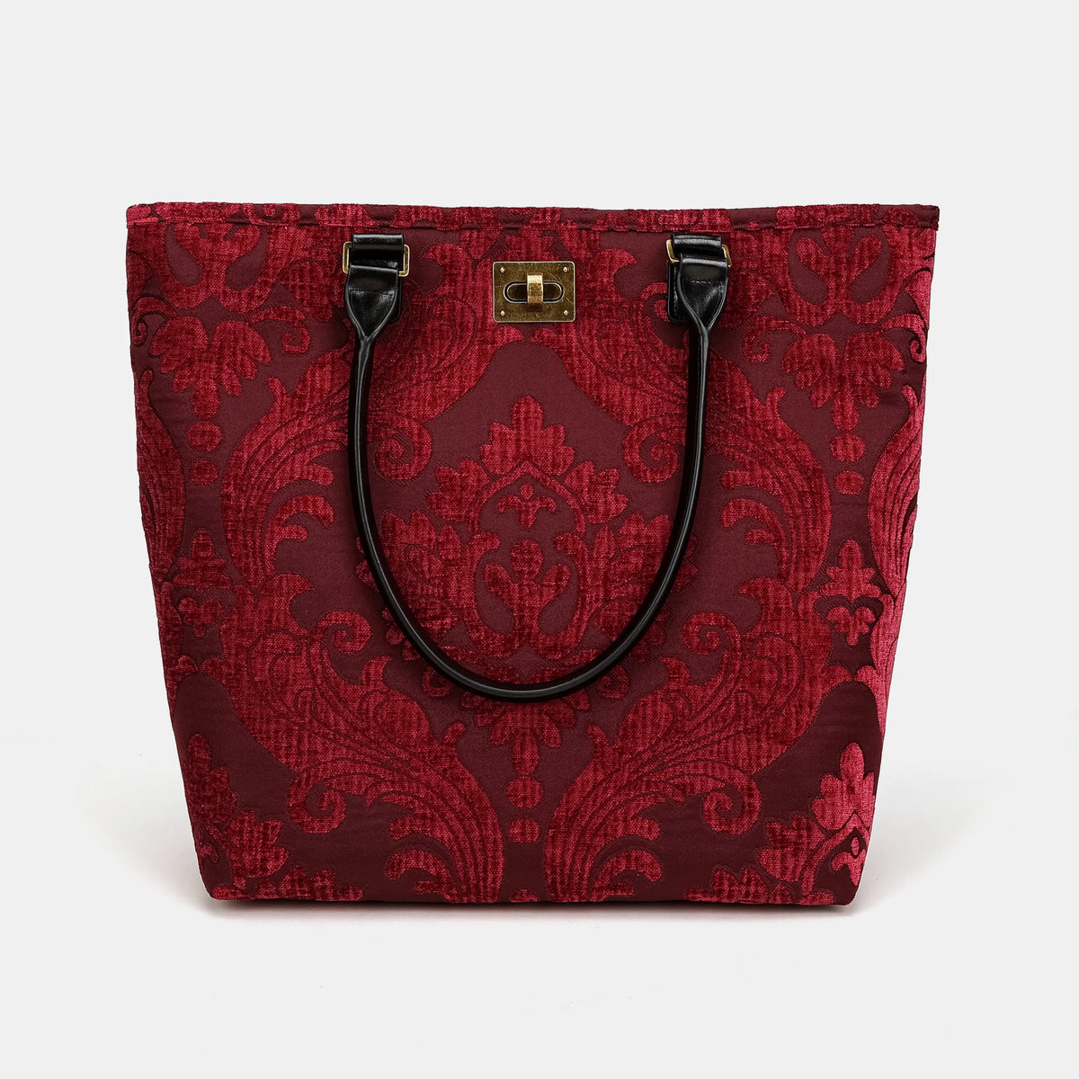 Queen Wine Carpet Tote Shopper Carpetbag of America handle down
