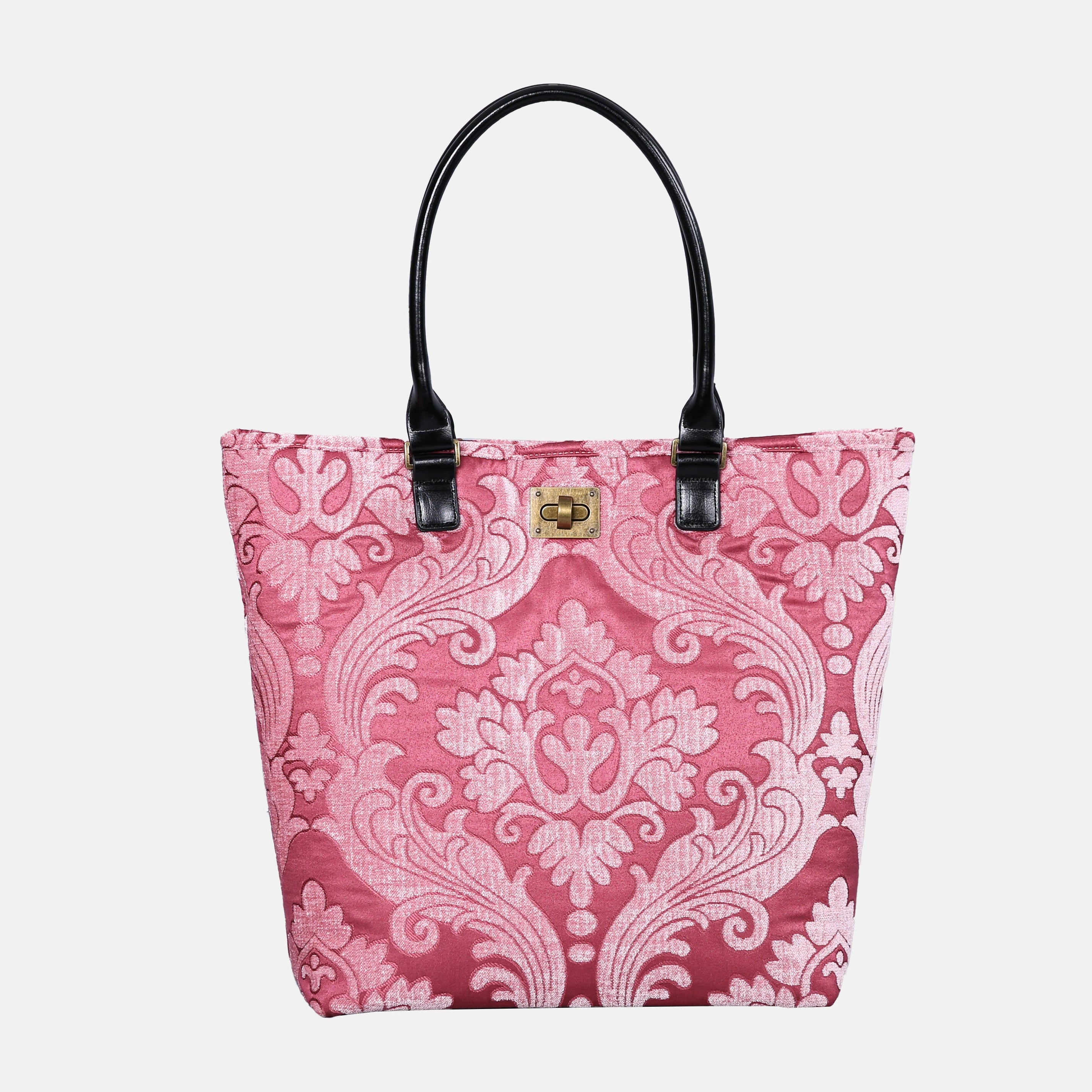 Queen Rose Pink Carpet Tote Shopper carpet bag MCW Handmade