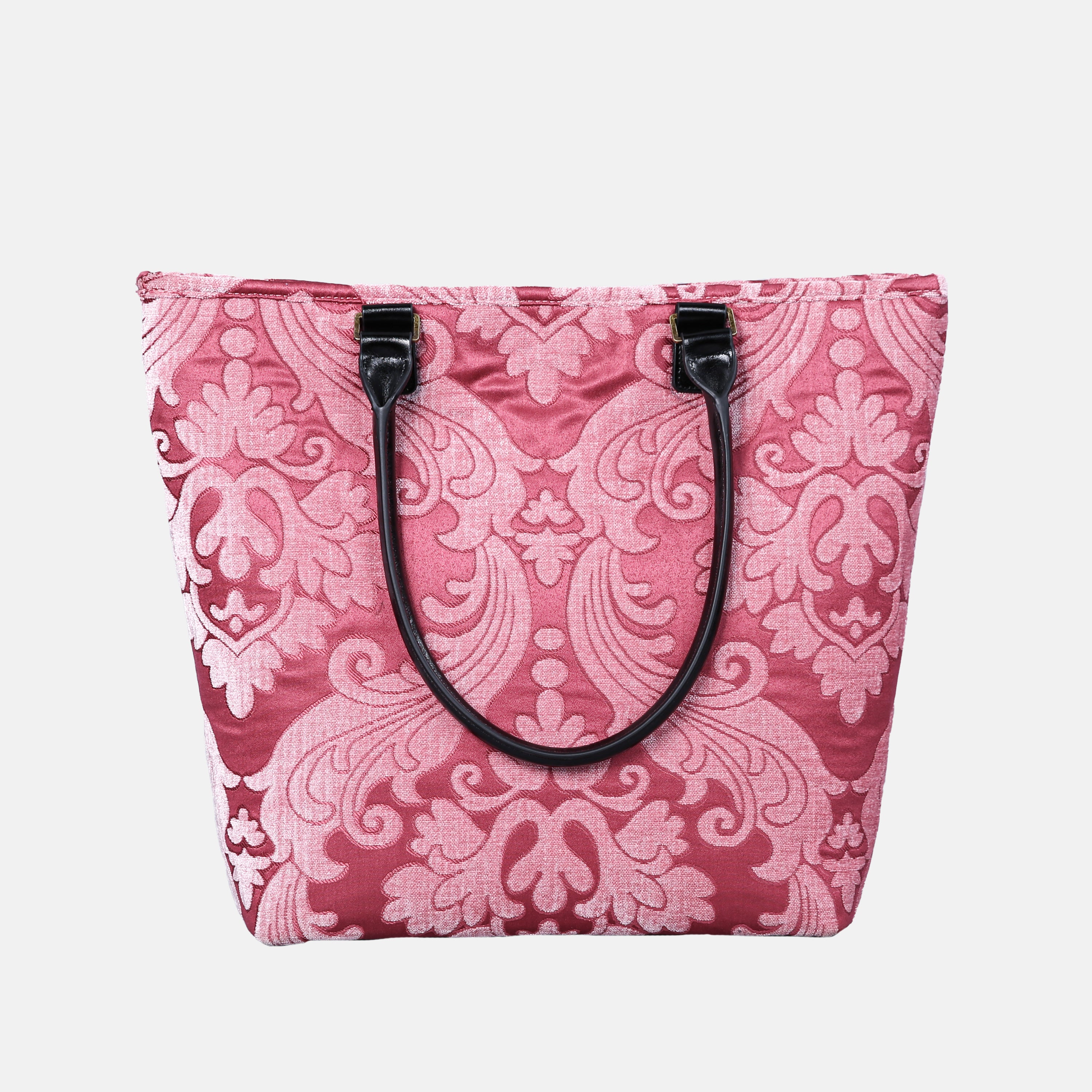 Queen Rose Pink Carpet Tote Shopper carpet bag MCW Handmade-1