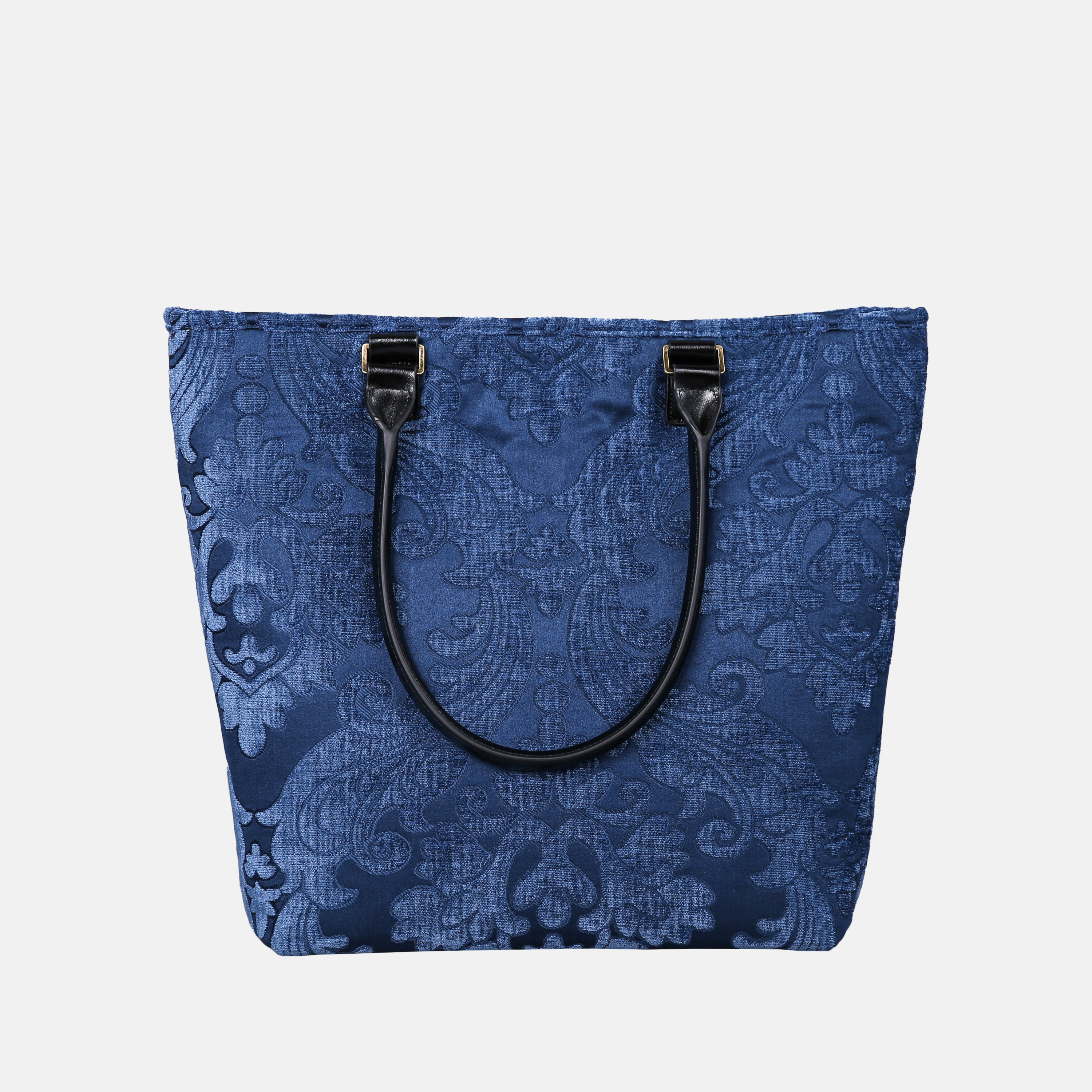 Queen Royal Blue Carpet Tote Shopper carpet bag MCW Handmade-1