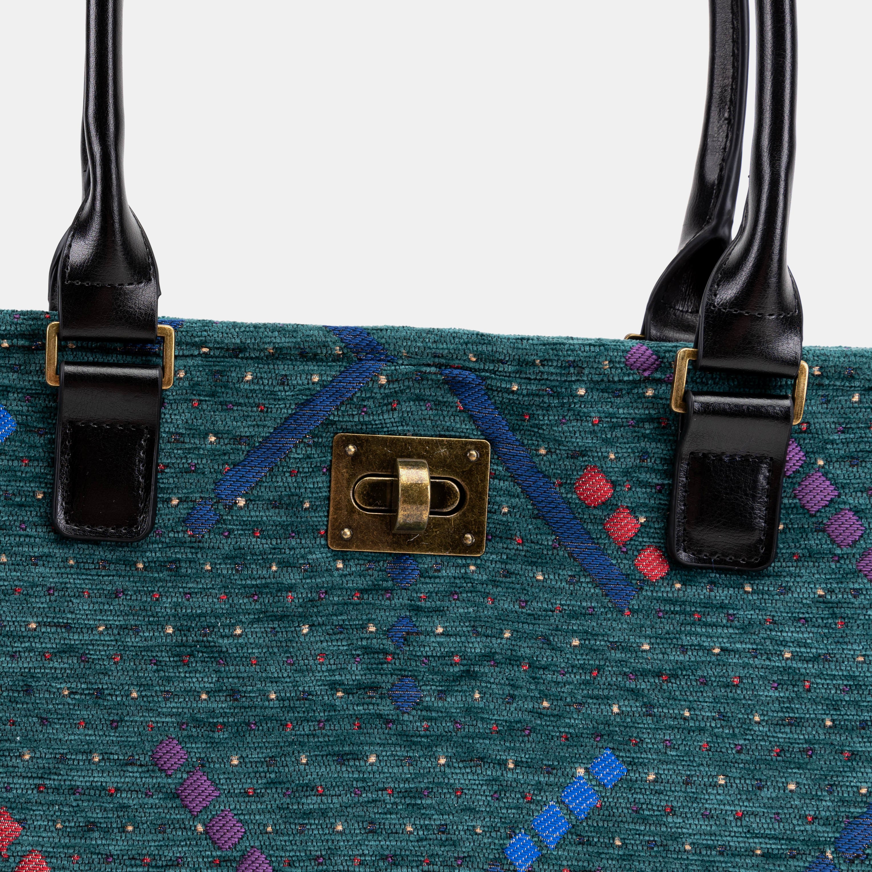 PDX Portland Airport Tote Shopper Carpetbag button