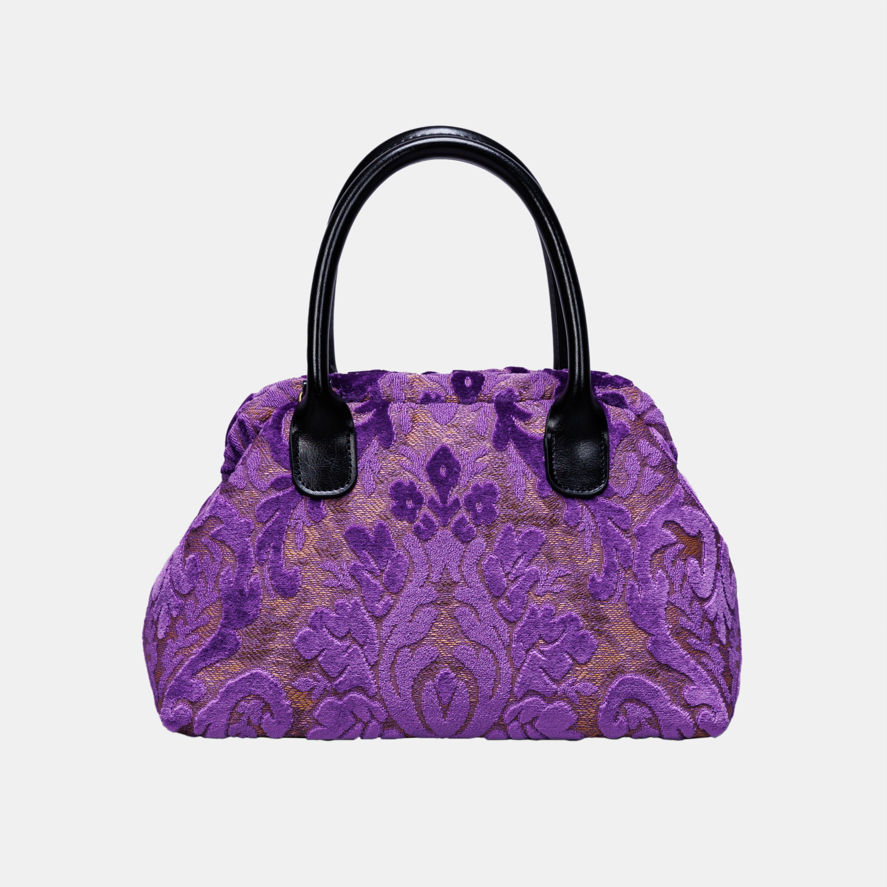 Burnout Velvet Purple Carpet Satchel carpet bag MCW Handmade