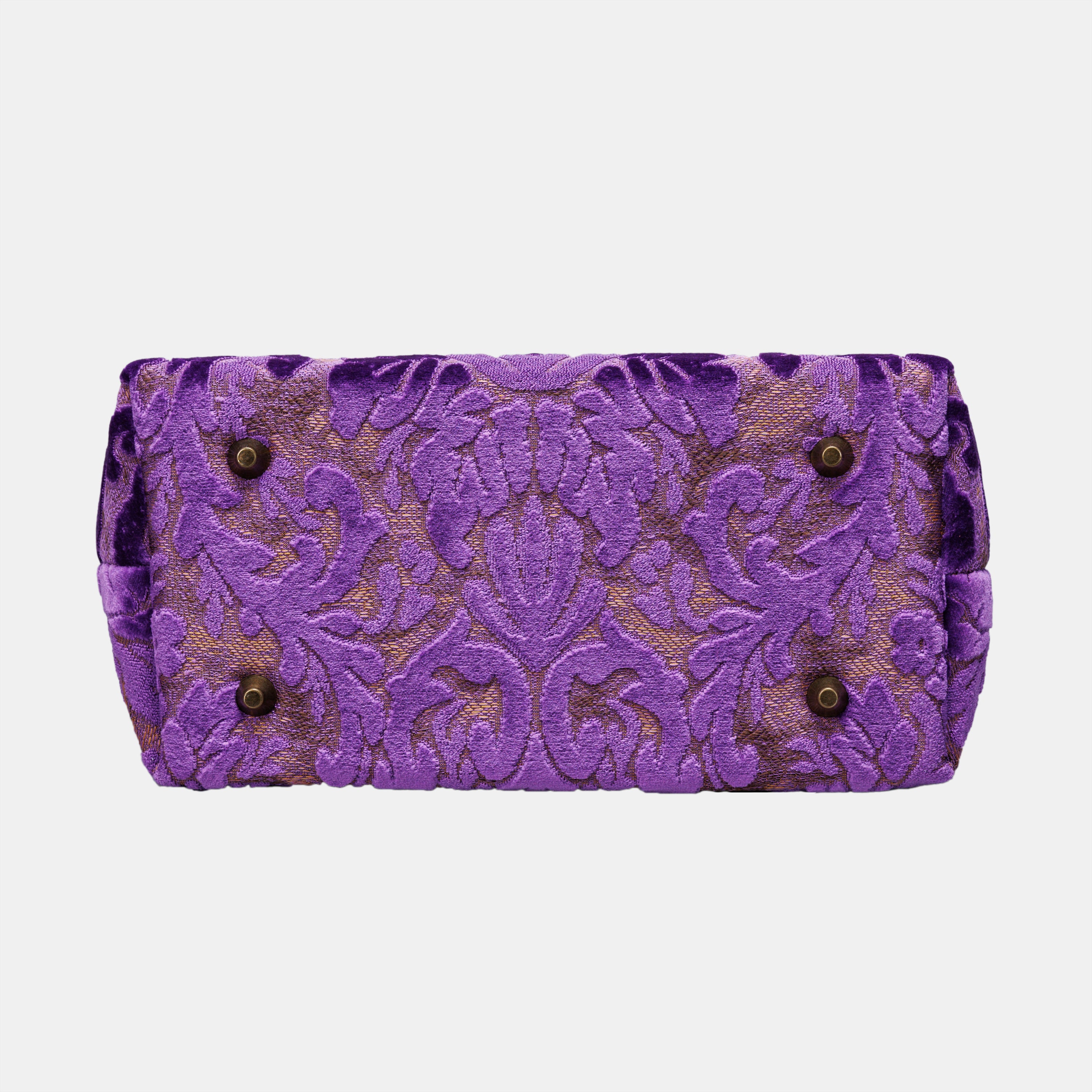 Burnout Velvet Purple Carpet Satchel carpet bag MCW Handmade-5