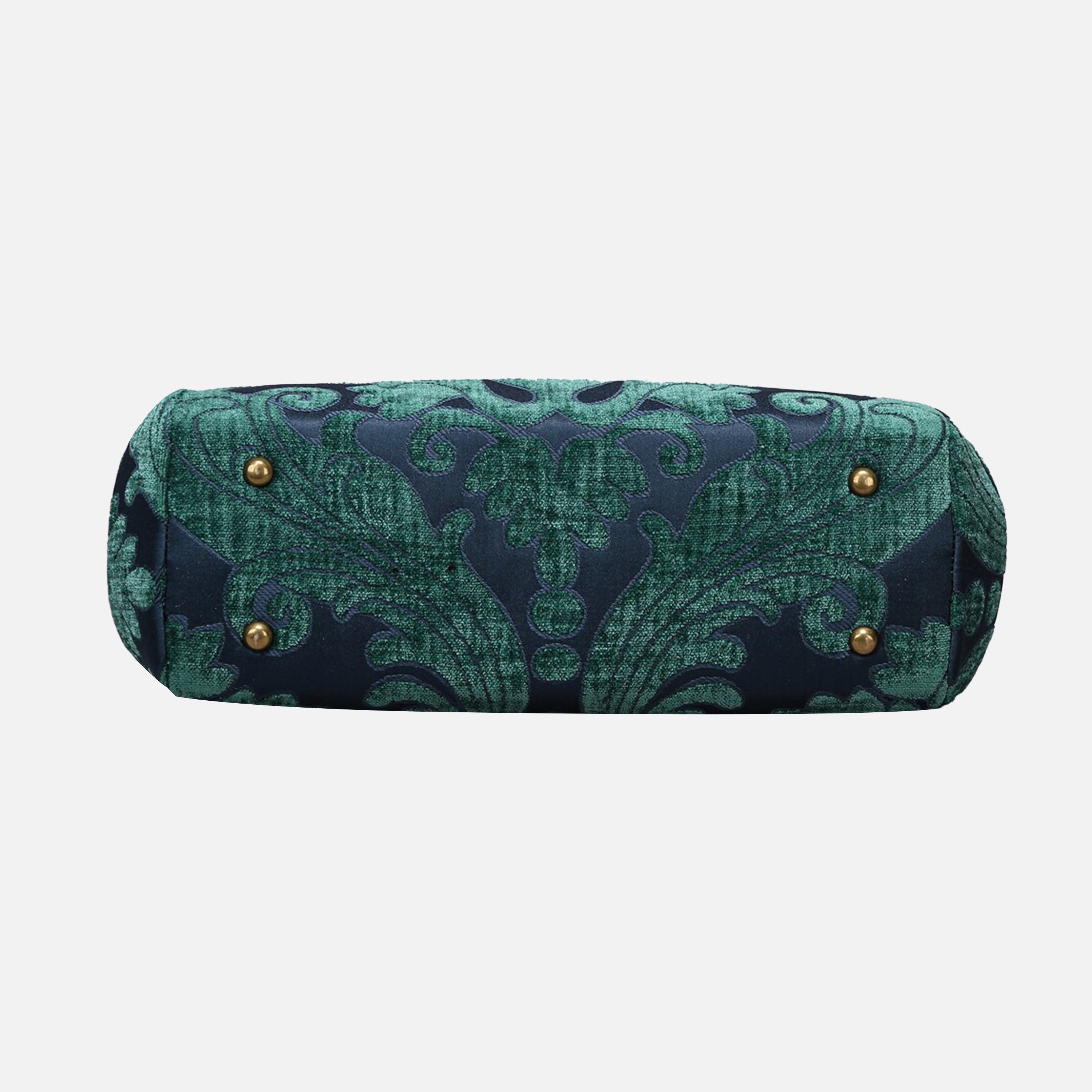 Queen Hunter Green Top Handle Purse carpet bag MCW Handmade-4