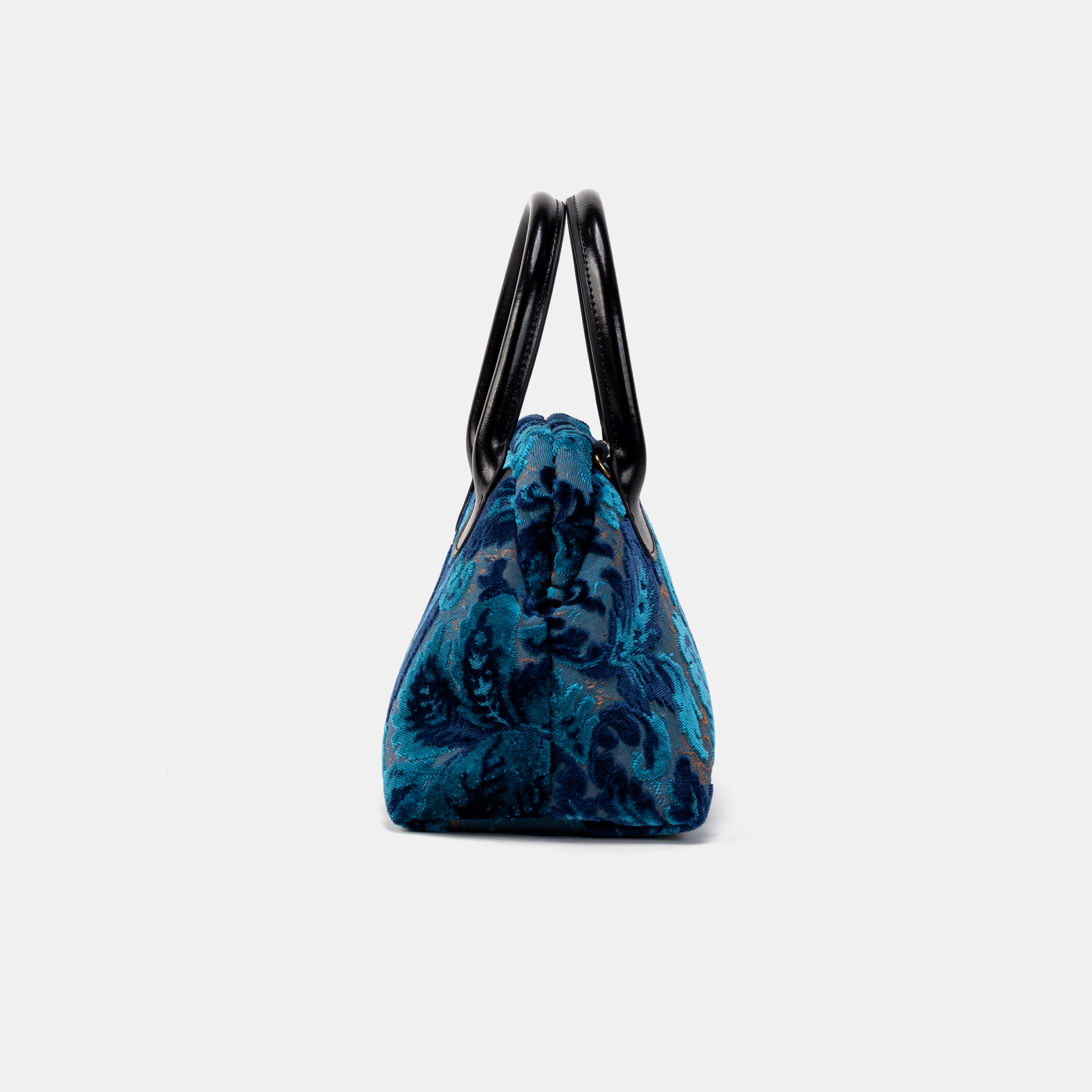 Burnout Velvet Revival Aqua Carpet Satchel side
