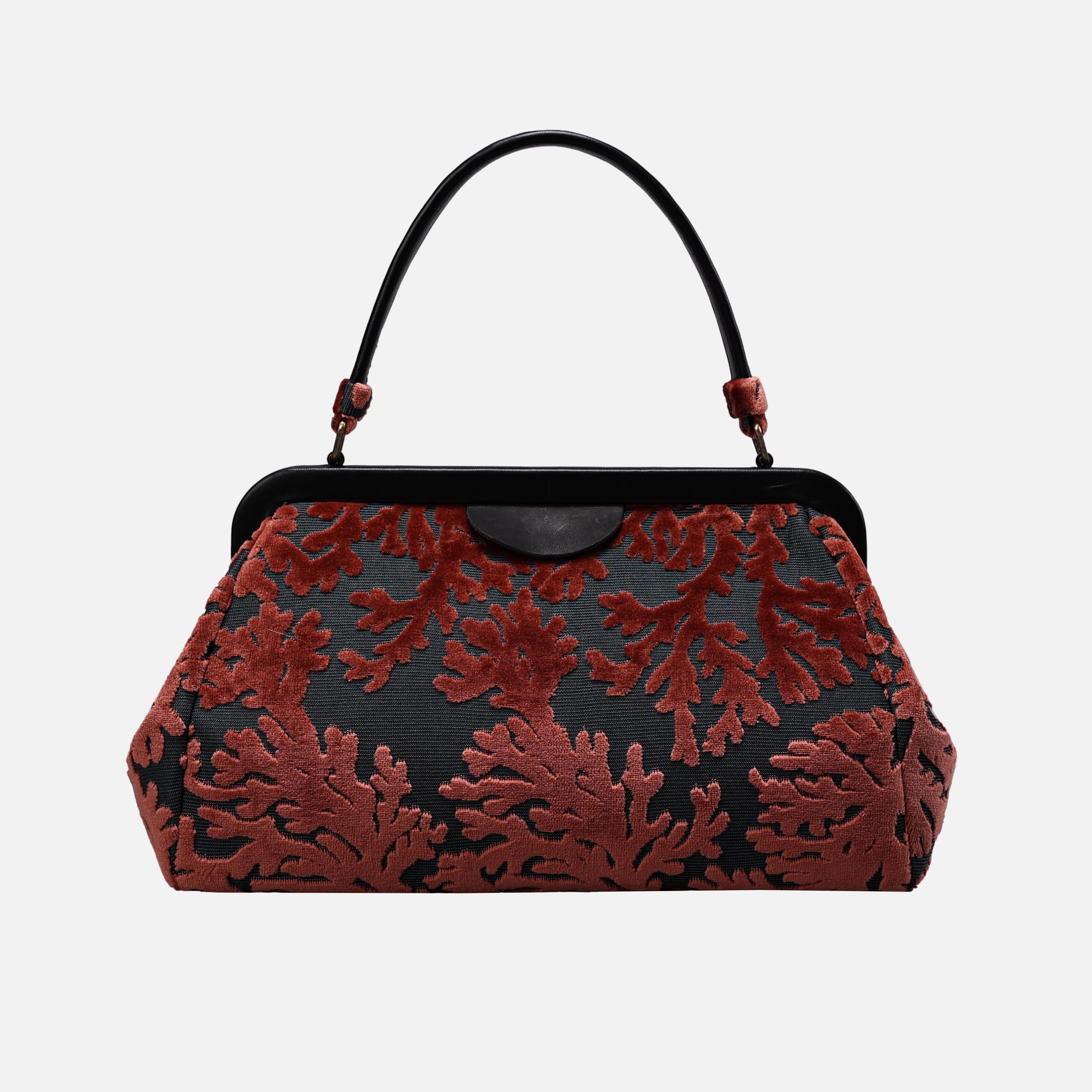 St Tropez Scuba Coral Top Handle Purse carpet bag MCW Handmade