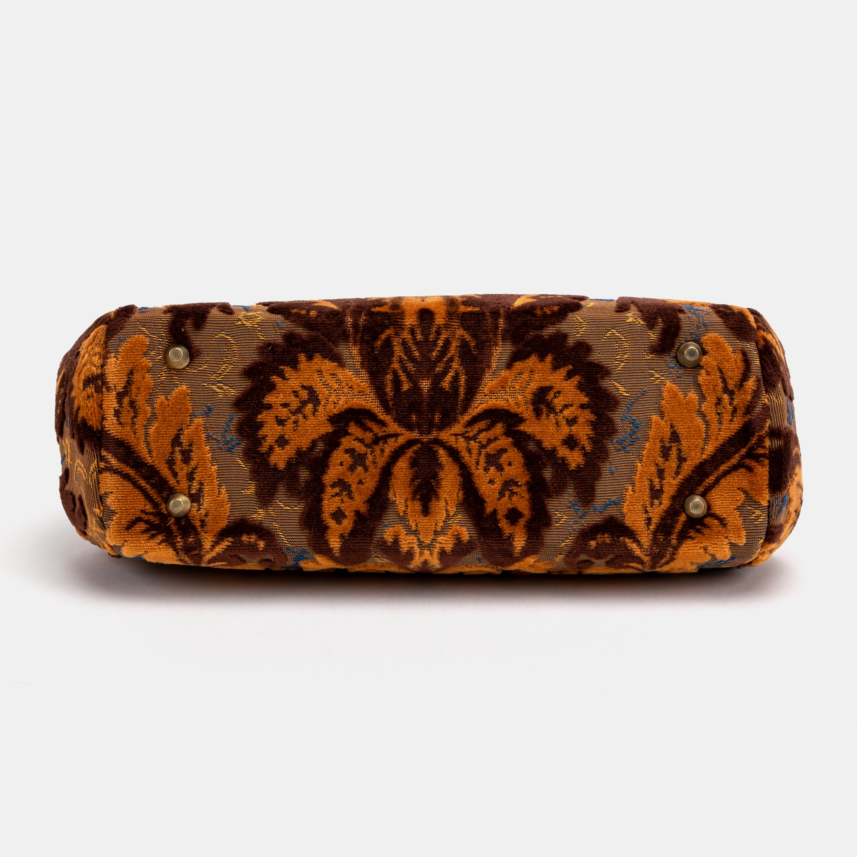 Burnout Velvet Revival Sienna Top Handle Purse carpet bag MCW Handmade-5