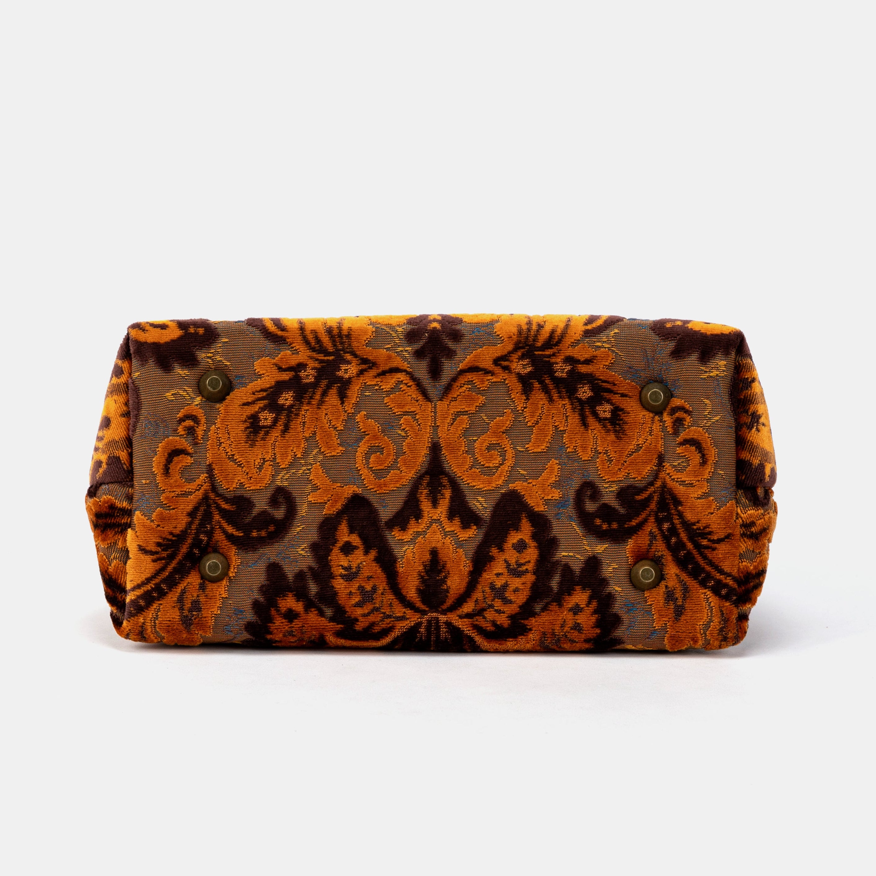 Burnout Velvet Revival Sienna Carpet Satchel Carpetbag of America bottom