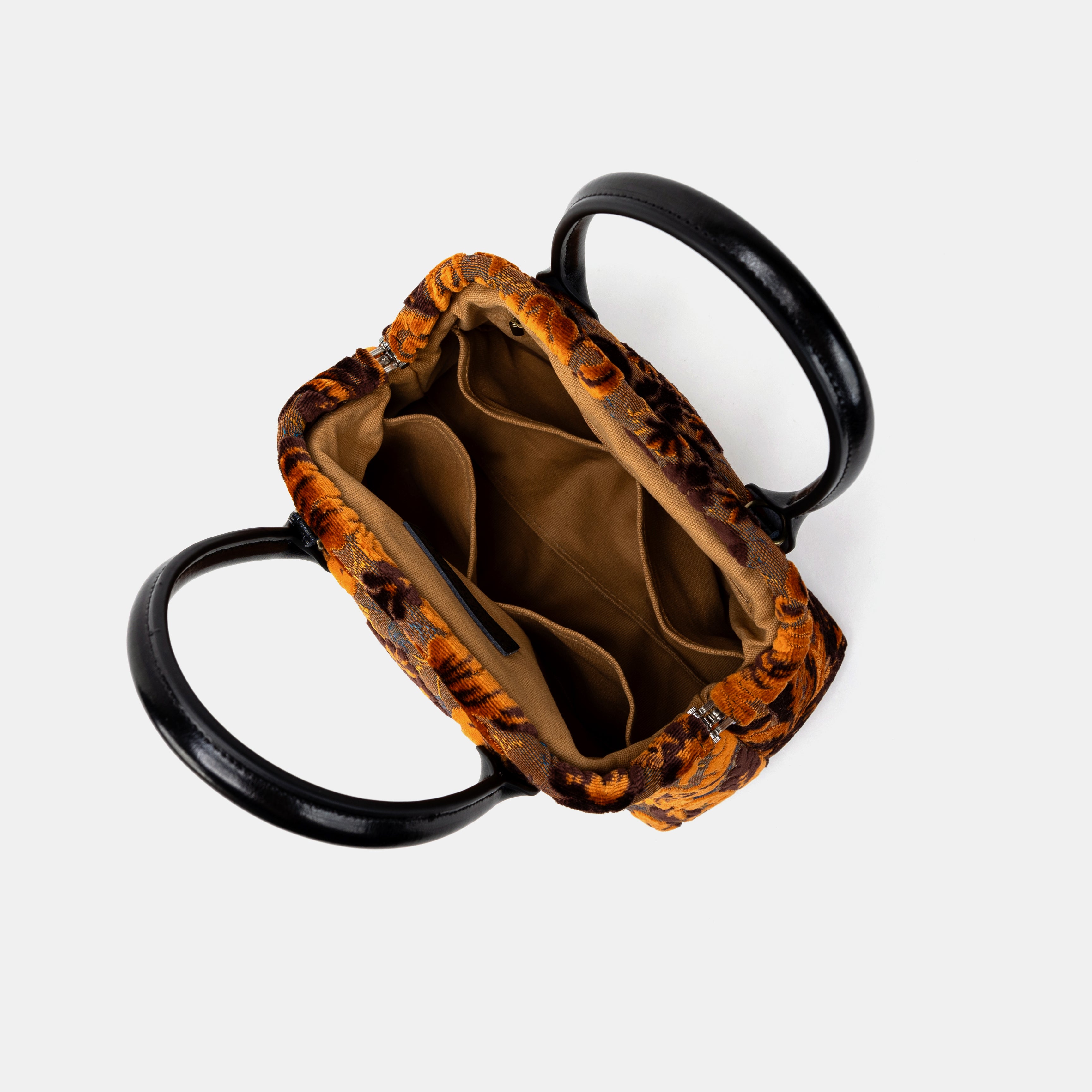 Burnout Velvet Revival Sienna Carpet Satchel inside