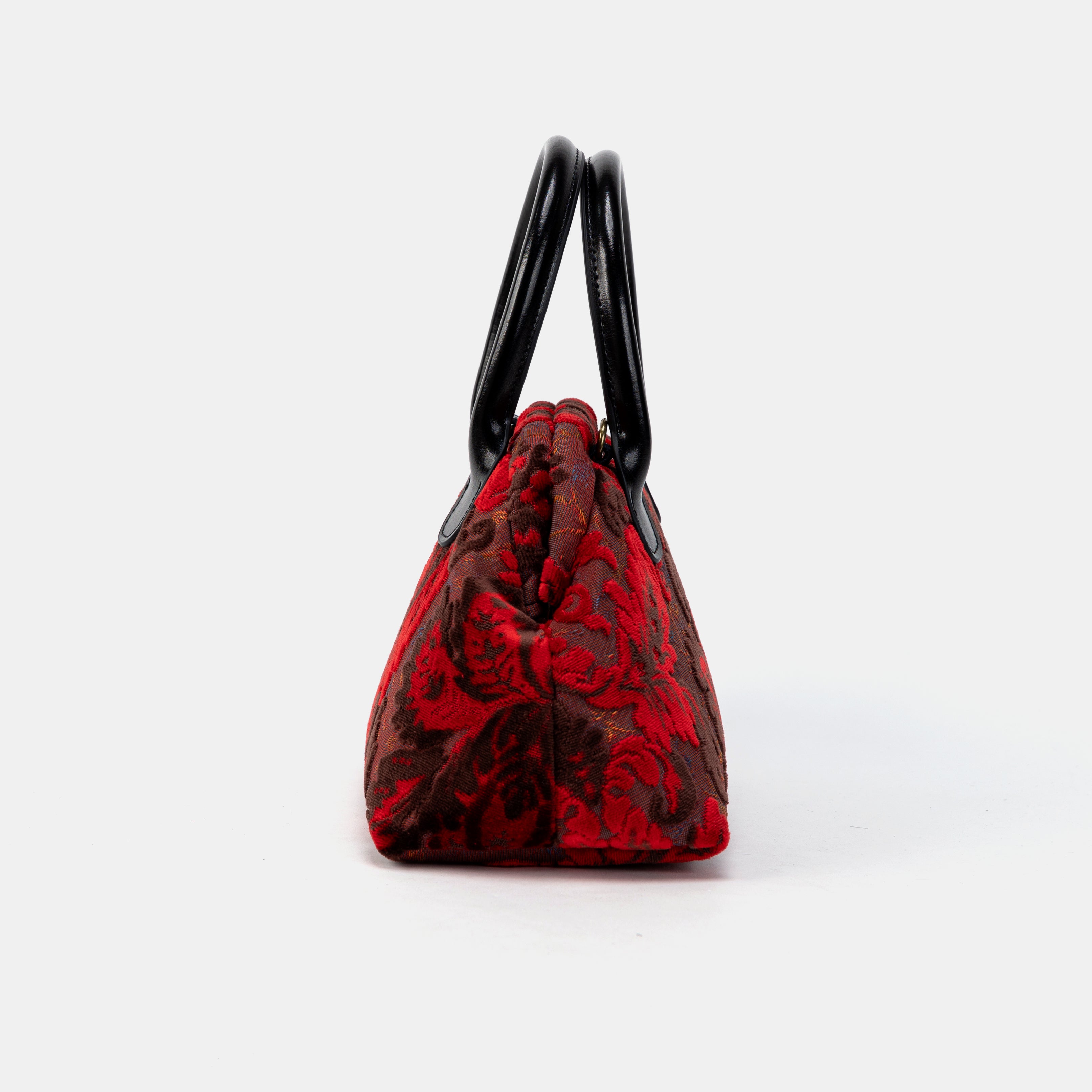 Burnout Velvet Revival Scarlet Carpet Satchel side