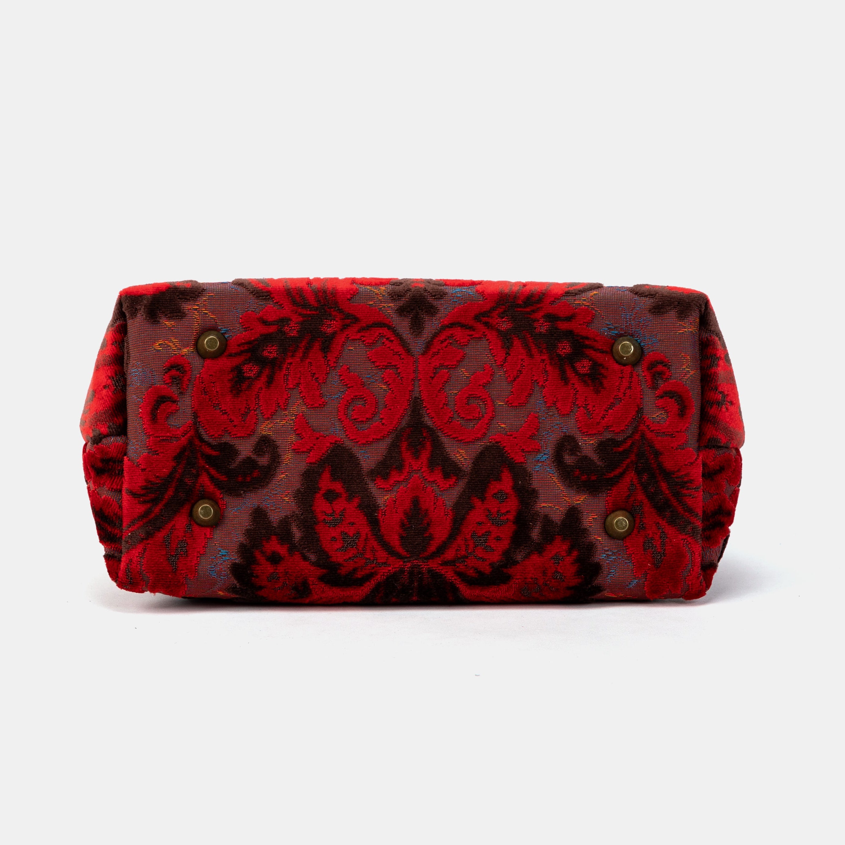 Burnout Velvet Revival Scarlet Carpet Satchel bottom